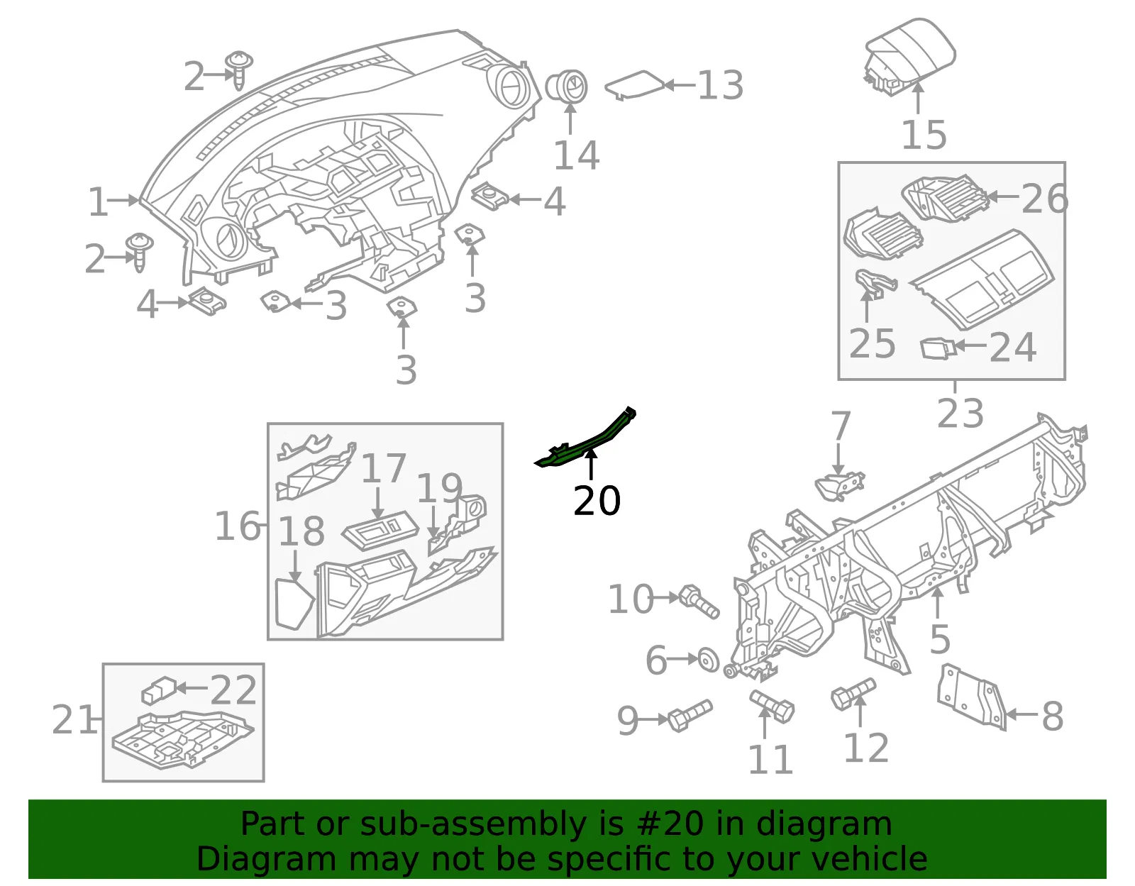 Knee Bolster - Mazda (bbm460k50e) - view 2
