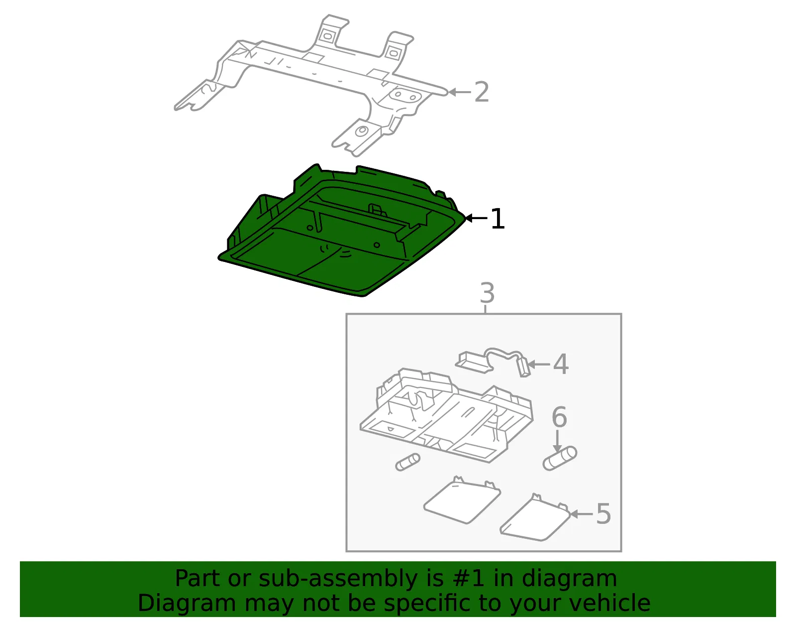 Overhead Console - Mazda (bbm46997yc75) - view 2