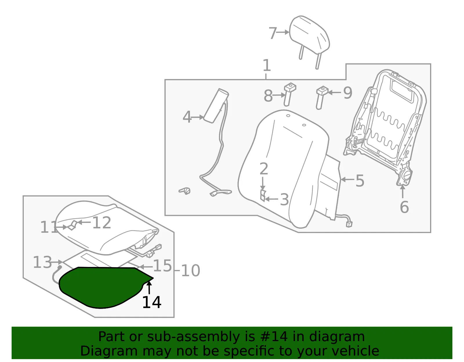 Seat Frame Insulator - Mazda (bbm4880b3) - view 2