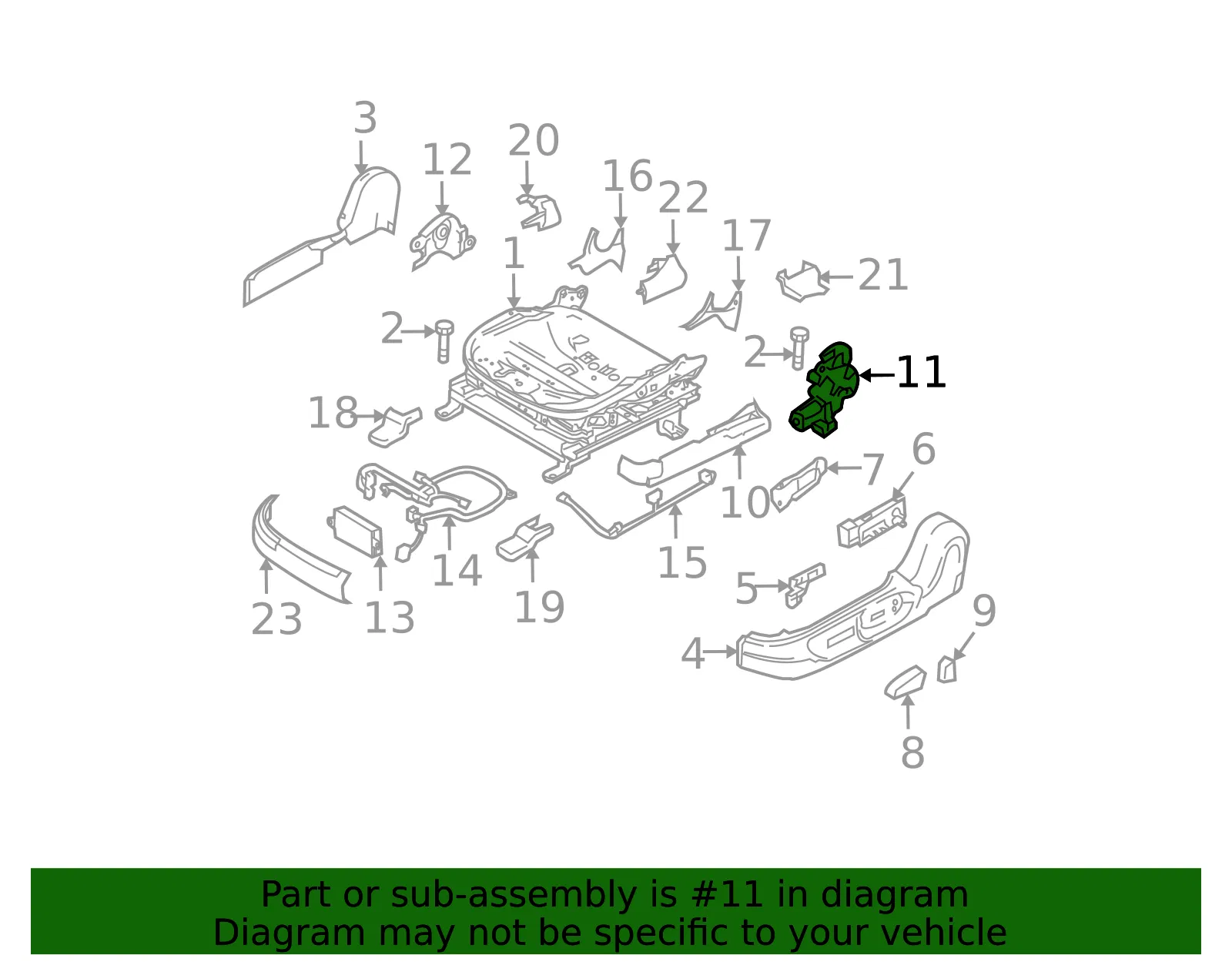Seat Motor - Mazda (bbm58875y) - view 2