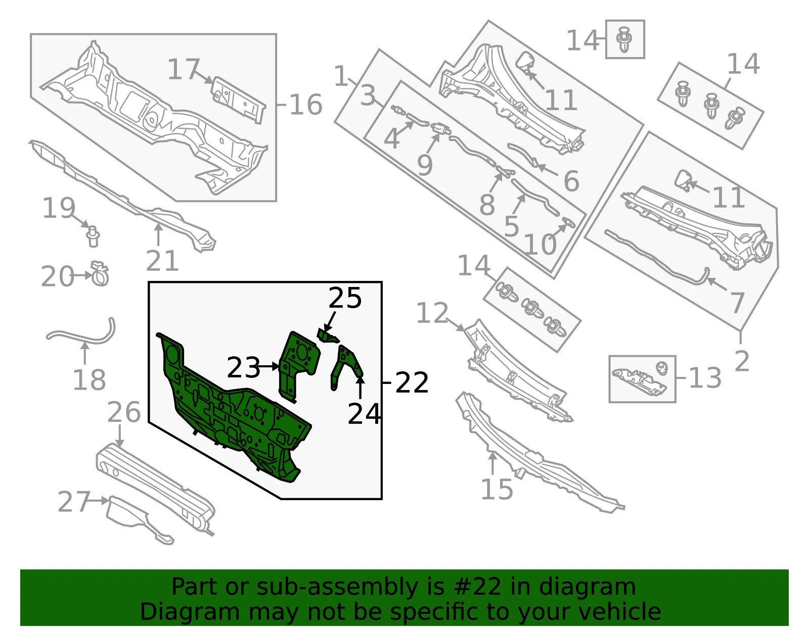 Lower Dash Panel - Mazda (bbn653400a) - view 2