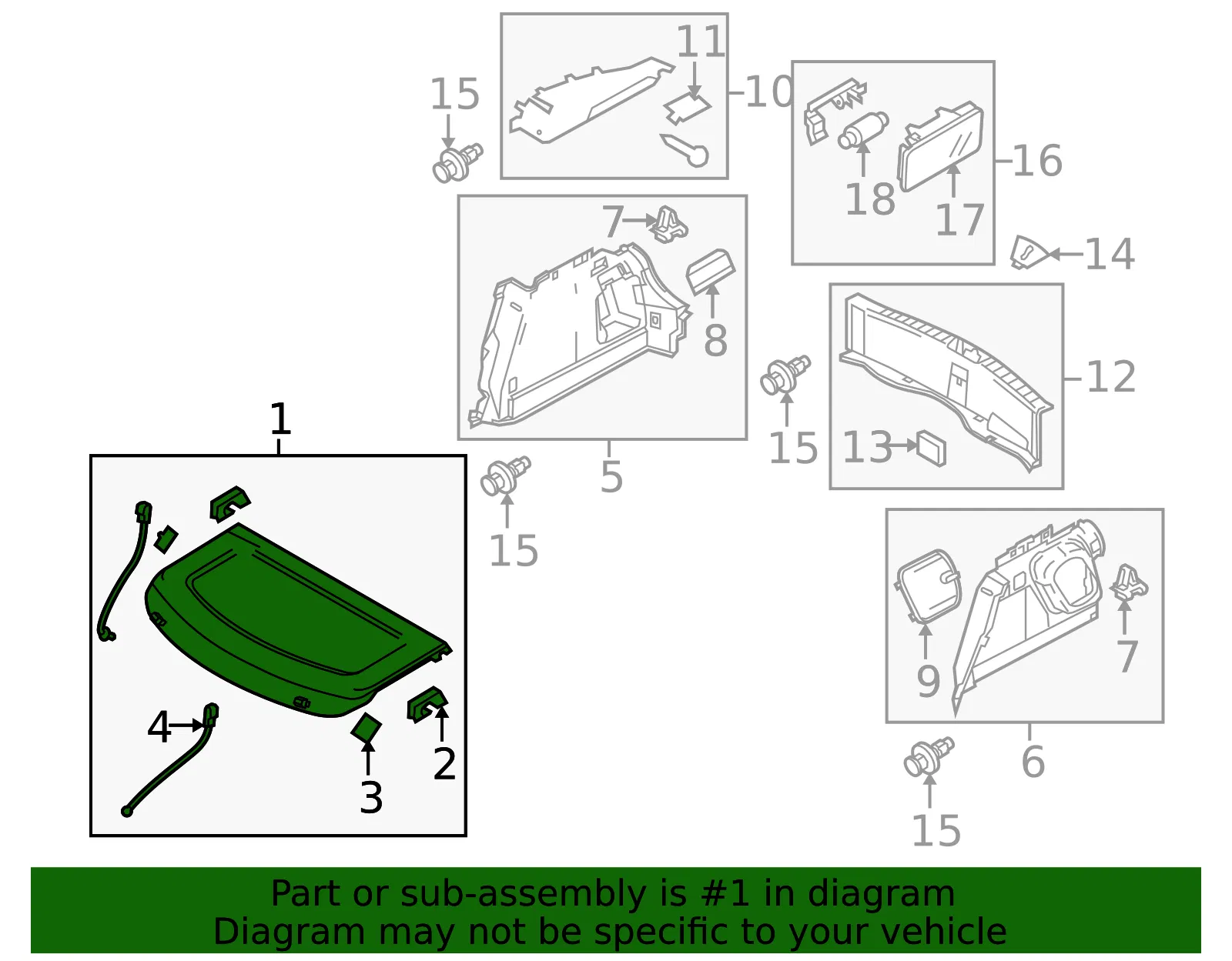 Package Tray Trim - Mazda (bbn968310e02) - view 2
