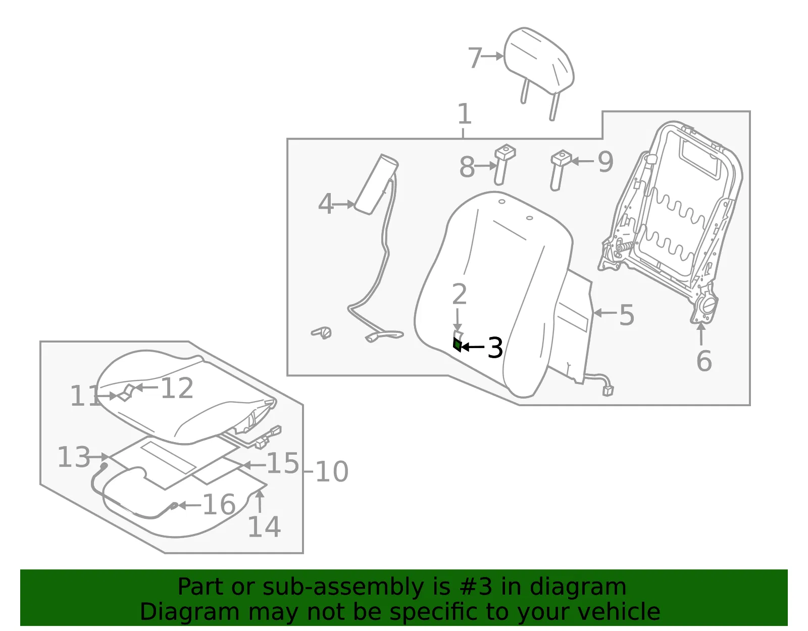 Seat Back Cushion - Mazda (bbr188132) - view 2