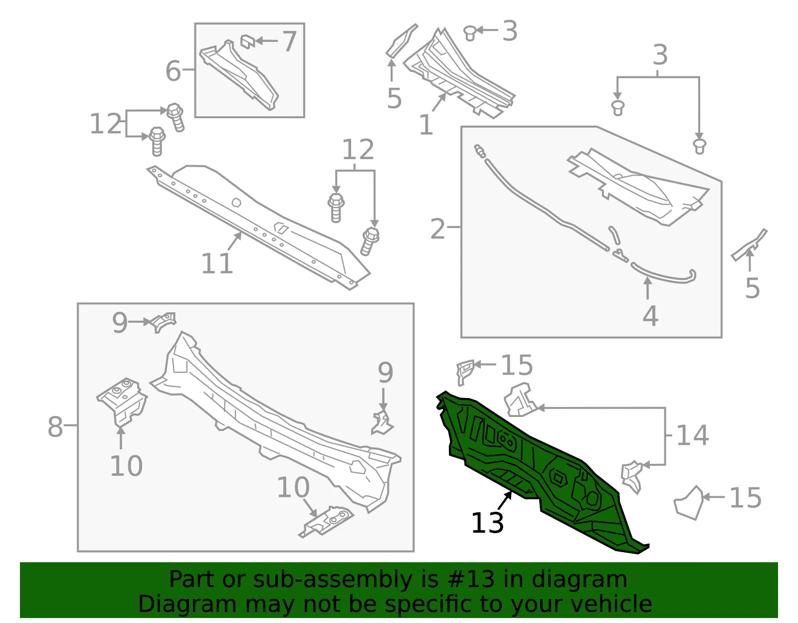 Lower Dash Panel - Mazda (bcjh53400a) - view 2
