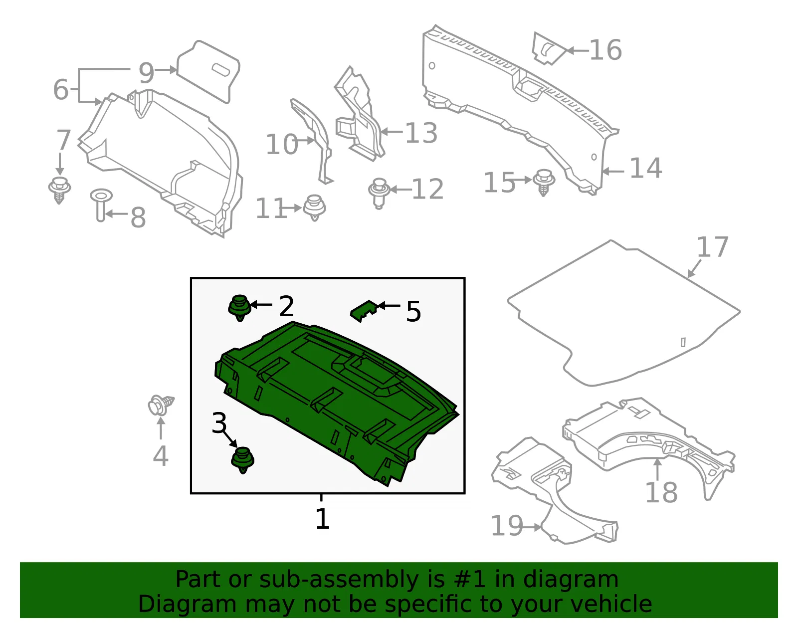 Pkg Tray Trim - Mazda (bcjl683a0c02) - view 2