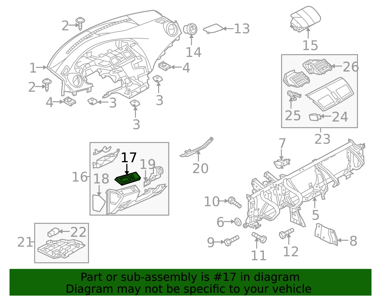 Instrument Panel Cover - Mazda (bcs355320a) - view 2