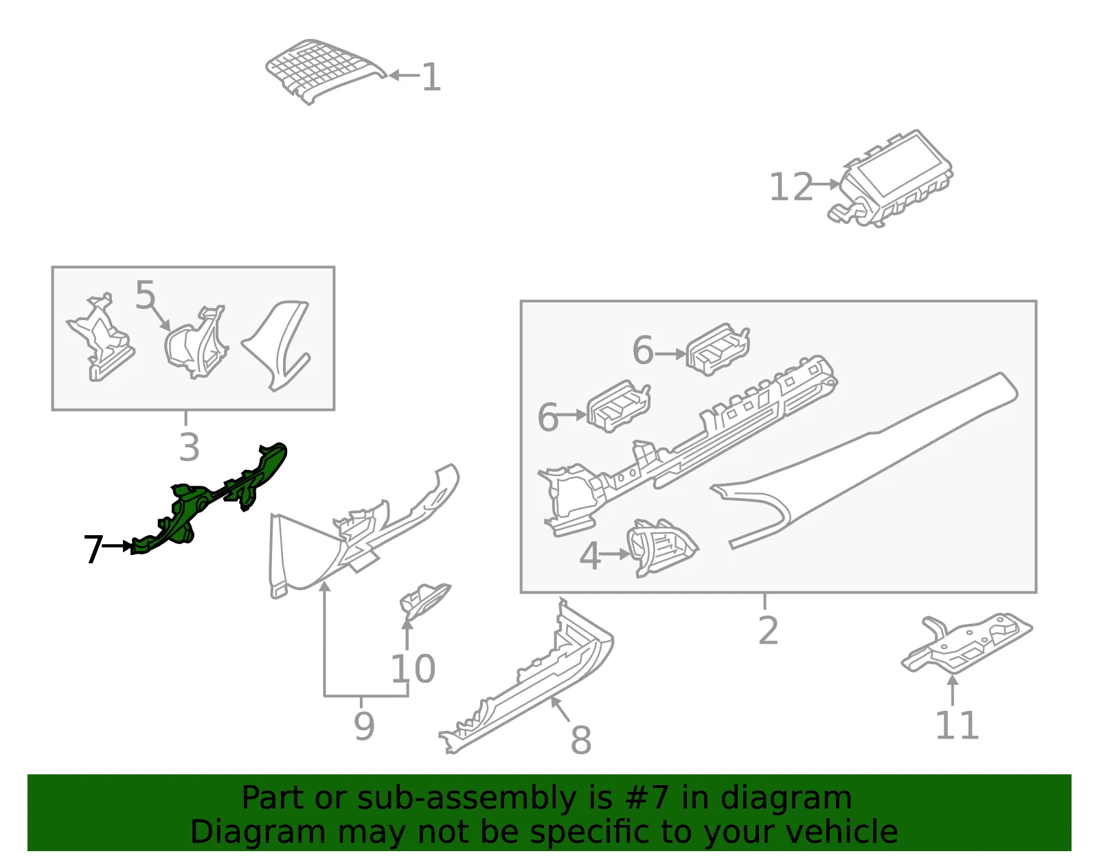 Instrument Panel Trim Panel - Mazda (bdgf64270a) - view 2
