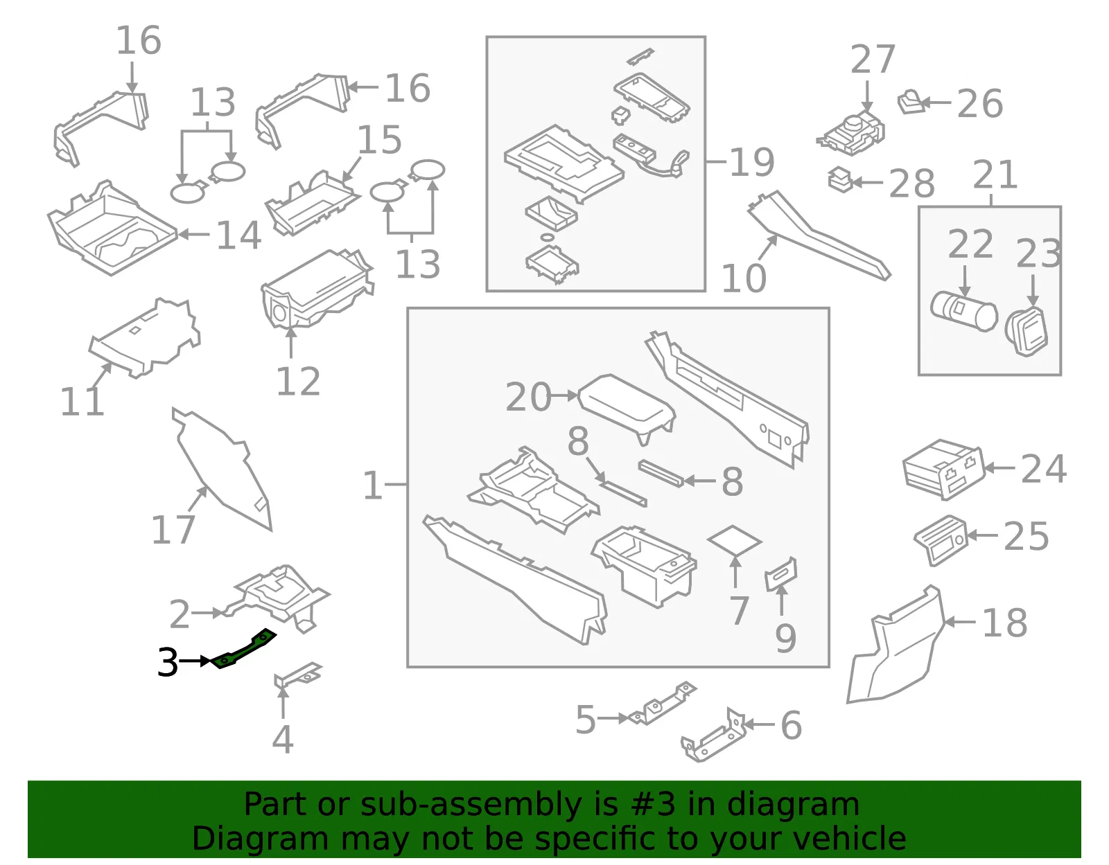 Front Console Lower Support - Mazda (bdgf6431x) - view 2