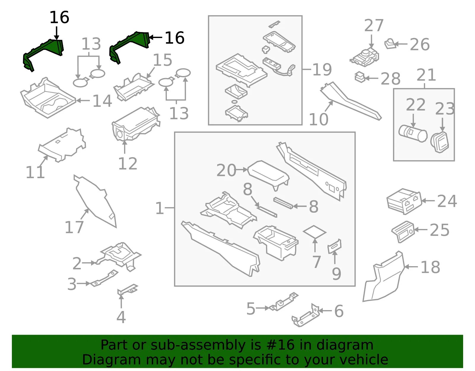Console Compartment - Mazda (bdgf64360b) - view 2