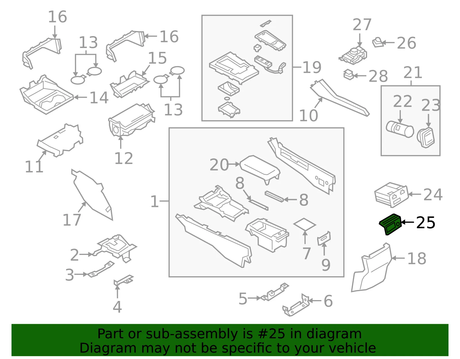 Audio Auxiliary Jack Trim Plate - Mazda (bdgf644a1a) - view 2