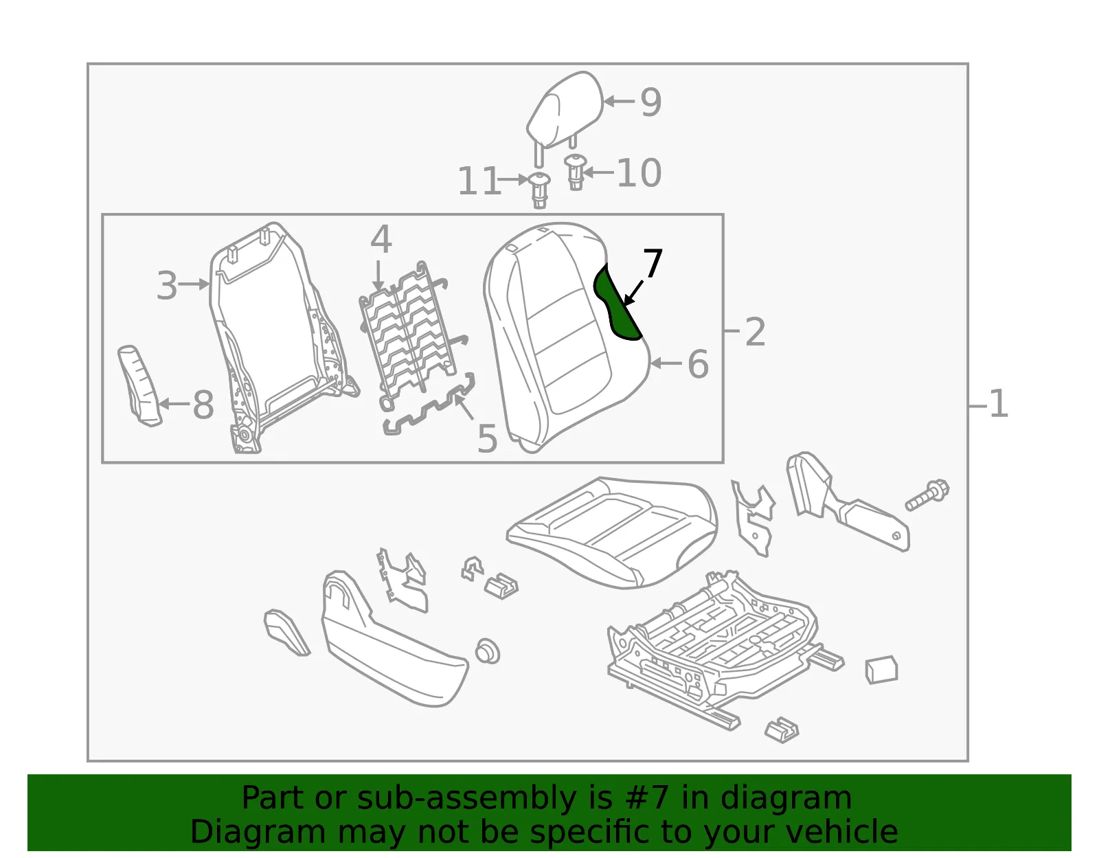 Seat Back Cushion - Mazda (bdgf88132a) - view 2