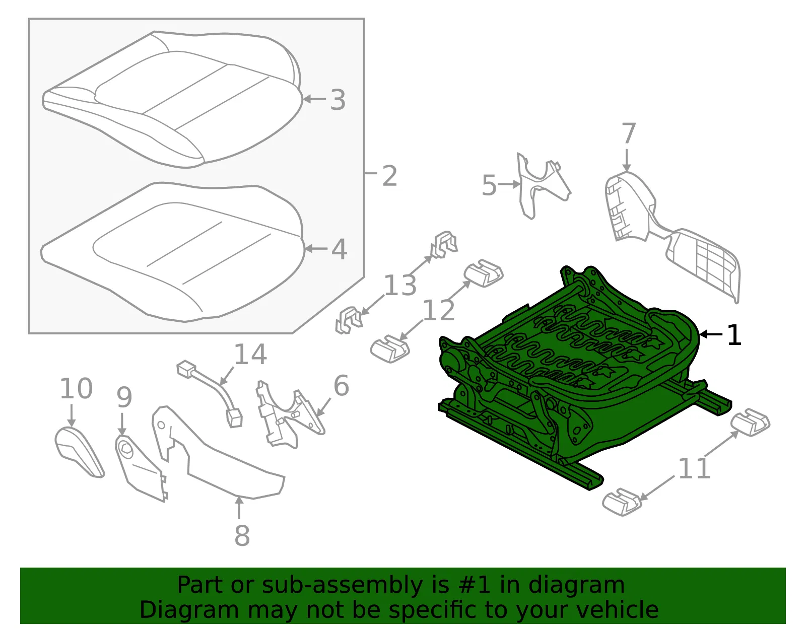 Seat Track - Mazda (bdgf88a00a) - view 2