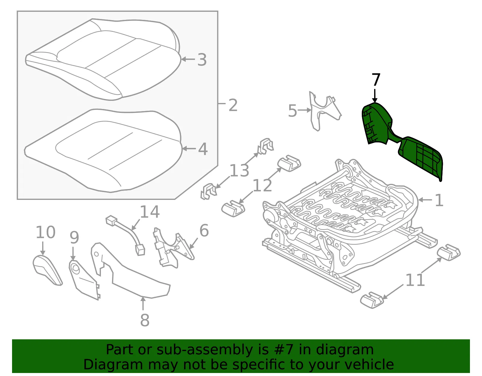Seat Trim Panel - Mazda (bdgg881g302) - view 2