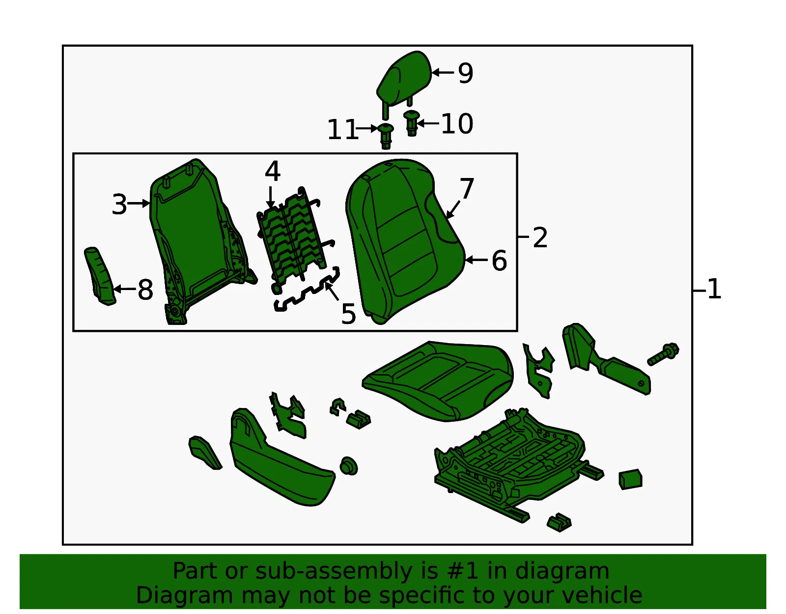 Seat Assembly - Mazda (bdgh57100j02) - view 2
