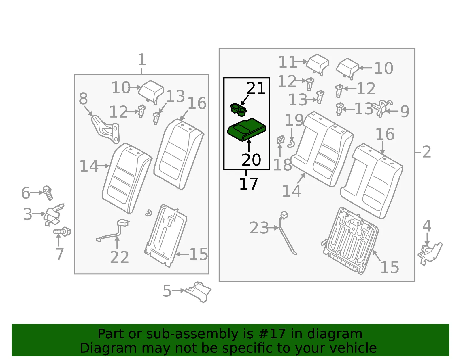 Armrest Assembly - Mazda (bdjd883b018) - view 2