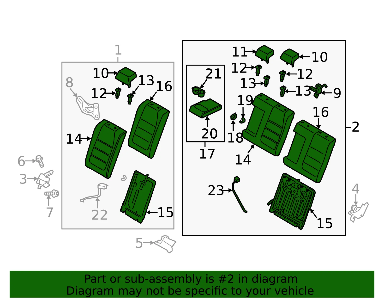 Seat Back Assembly - Mazda (bdlm57450e02) - view 2