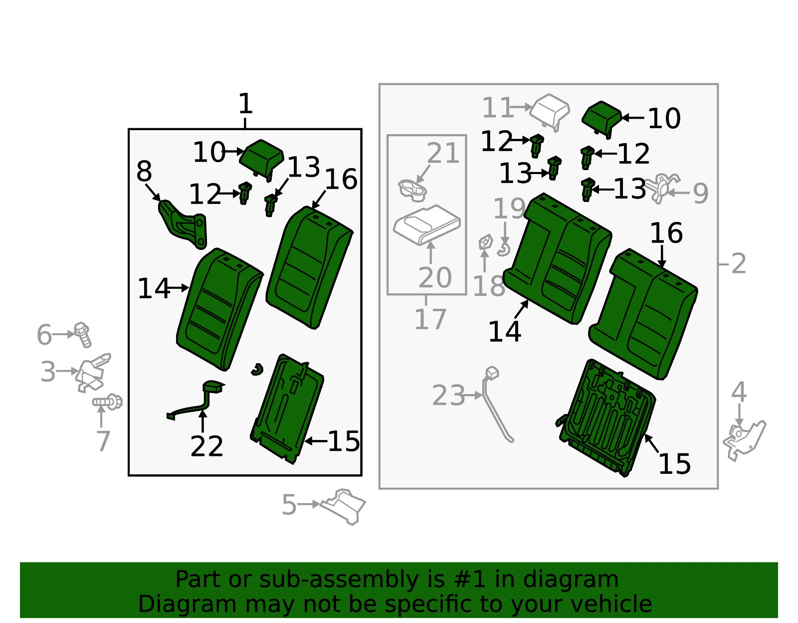Seat Back Assembly - Mazda (bdlr57400c18) - view 2