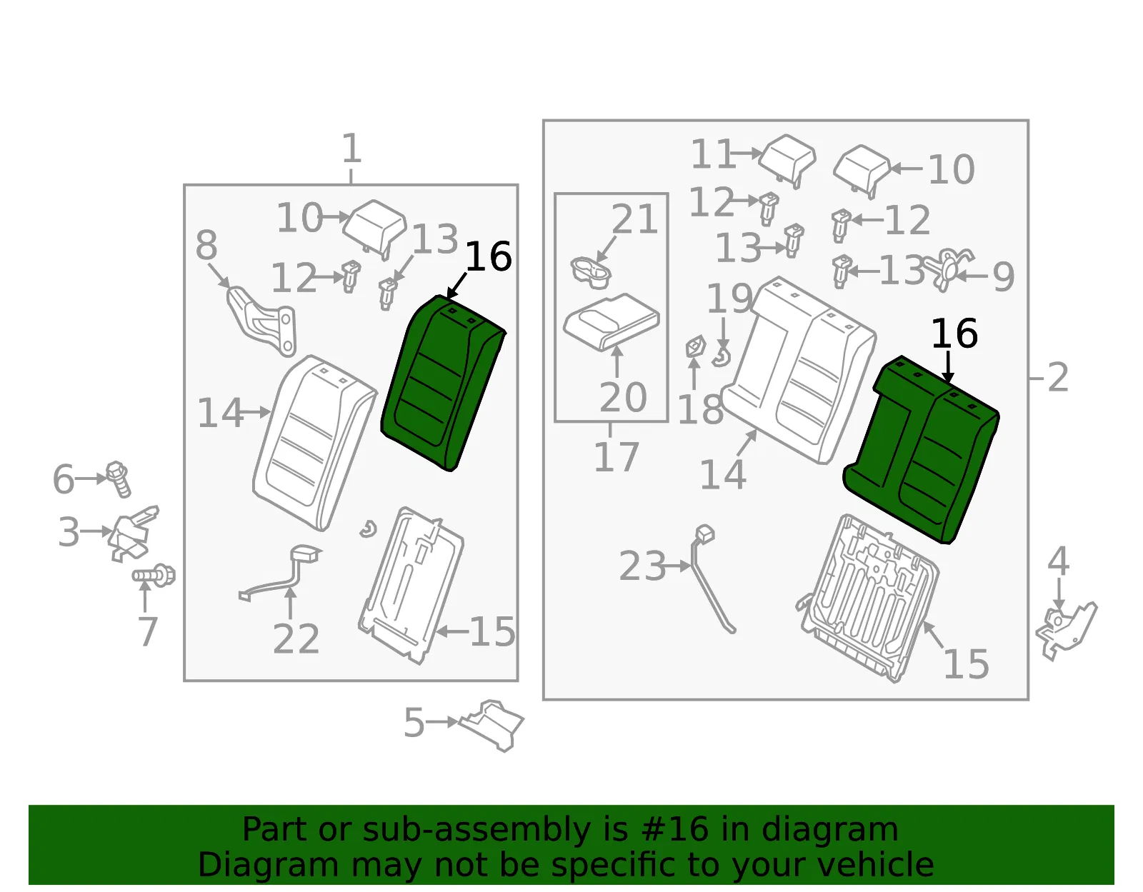 Seat Back Cushion Cover - Mazda (bdlr8840118) - view 2