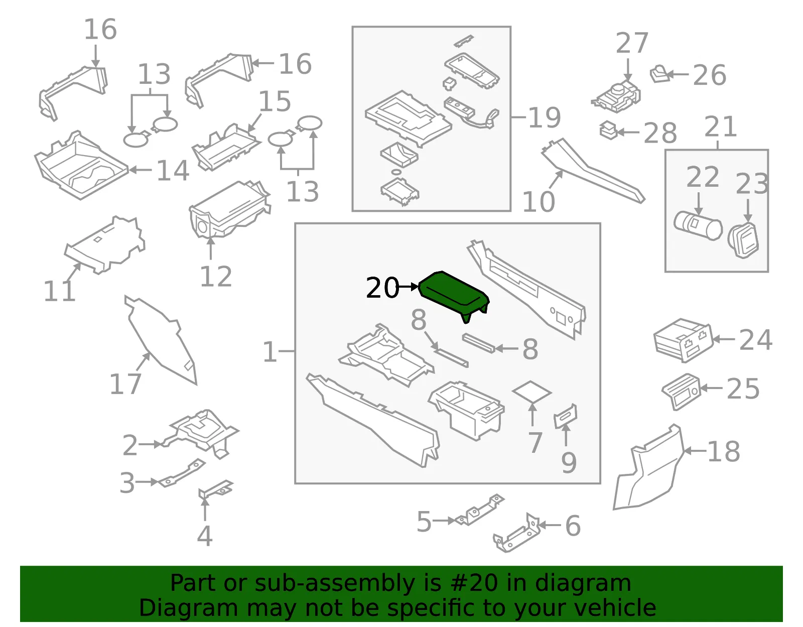 Console Armrest - Mazda (bdts64450a02) - view 2
