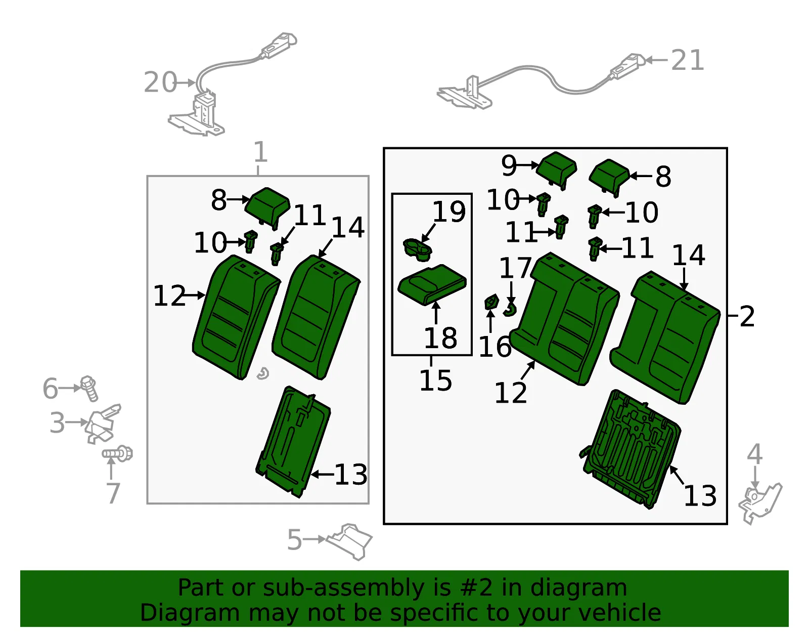 Seat Back Assembly - Mazda (bdwp57450c02) - view 2