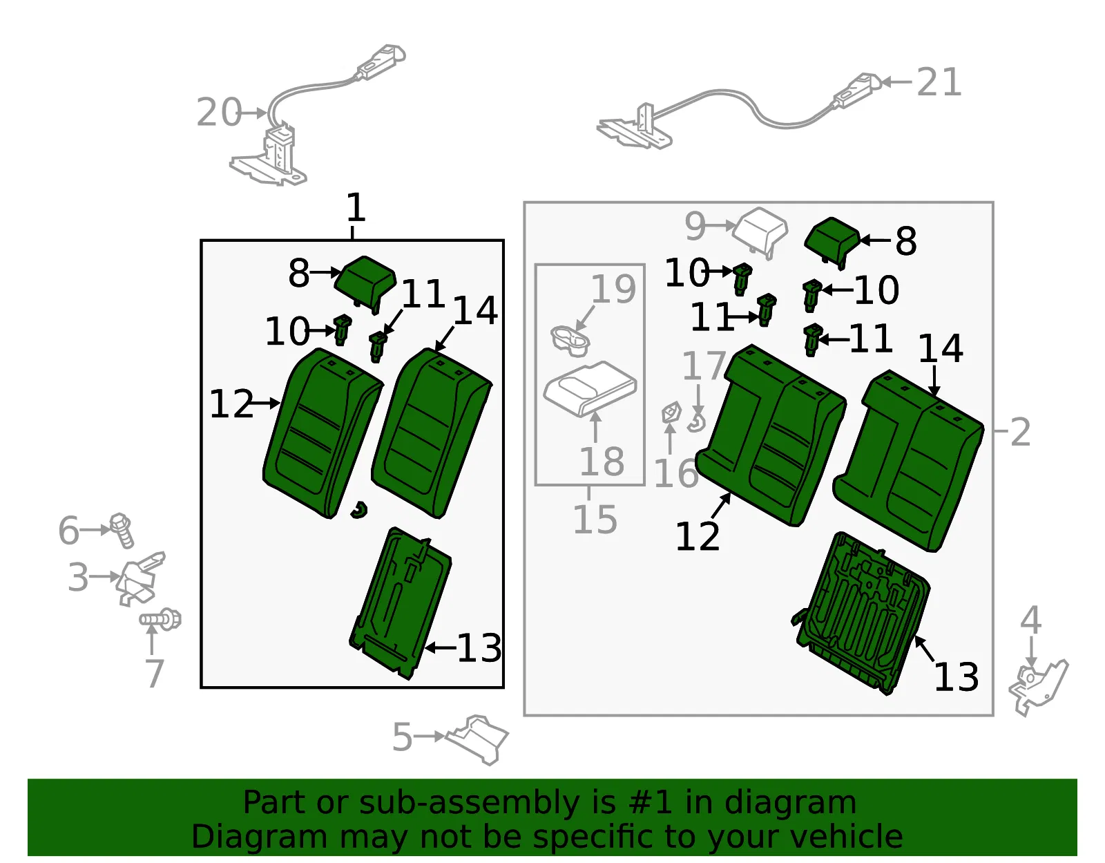 Seat Back Assembly - Mazda (beet57400d39) - view 2