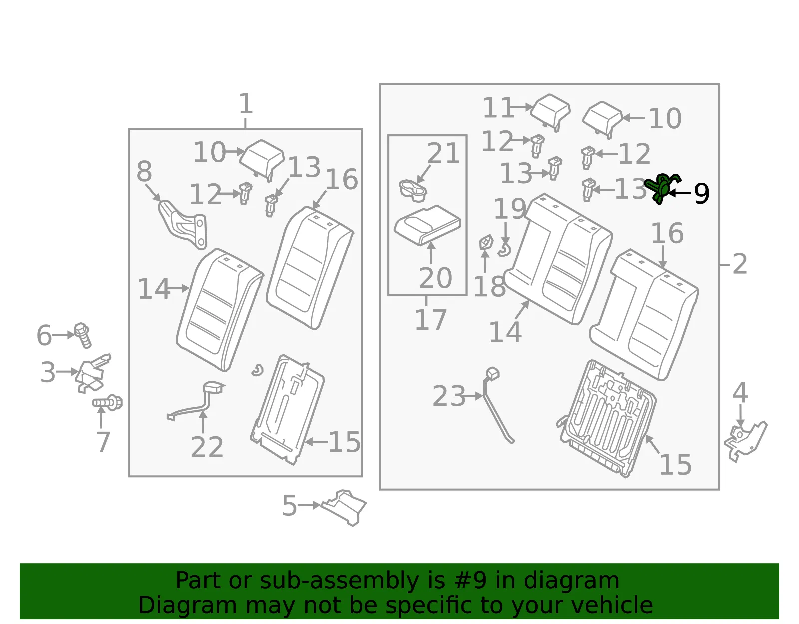 Folding Seat Lock Striker - Mazda (bemd57520) - view 2