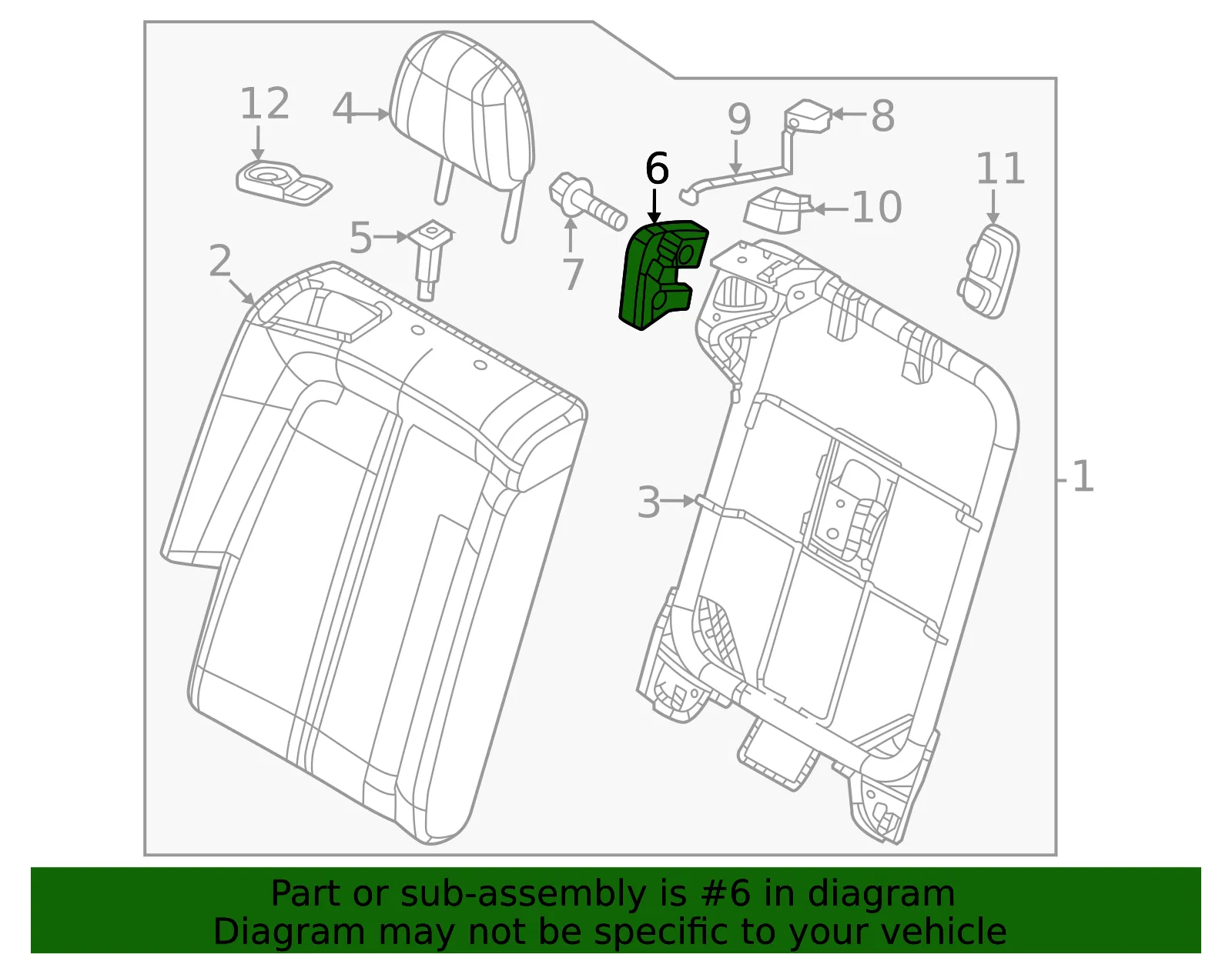 Folding Seat Lock Striker - Mazda (bemd88420) - view 2