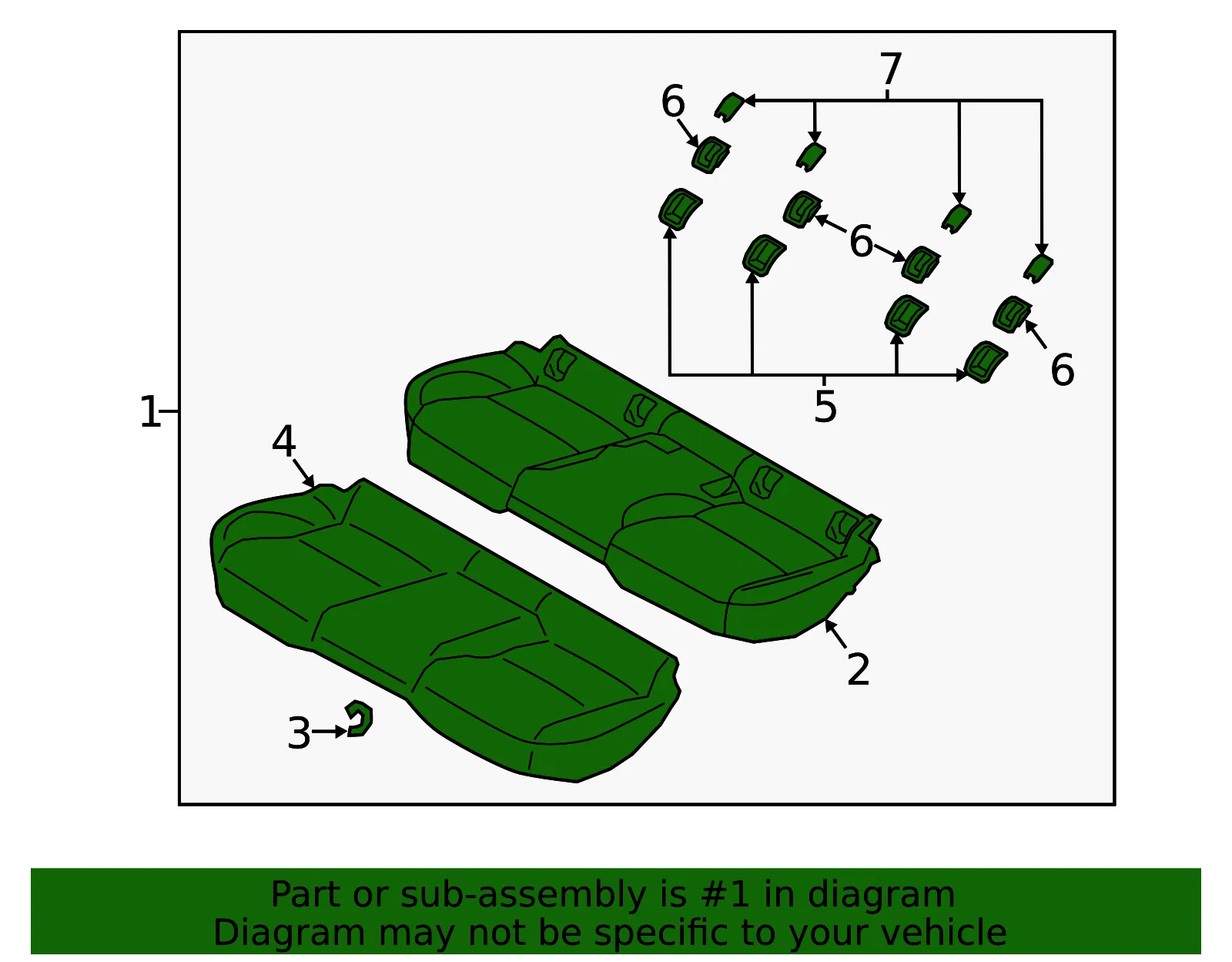 Seat Cushion Foam - Mazda (bepp57200h27) - view 2
