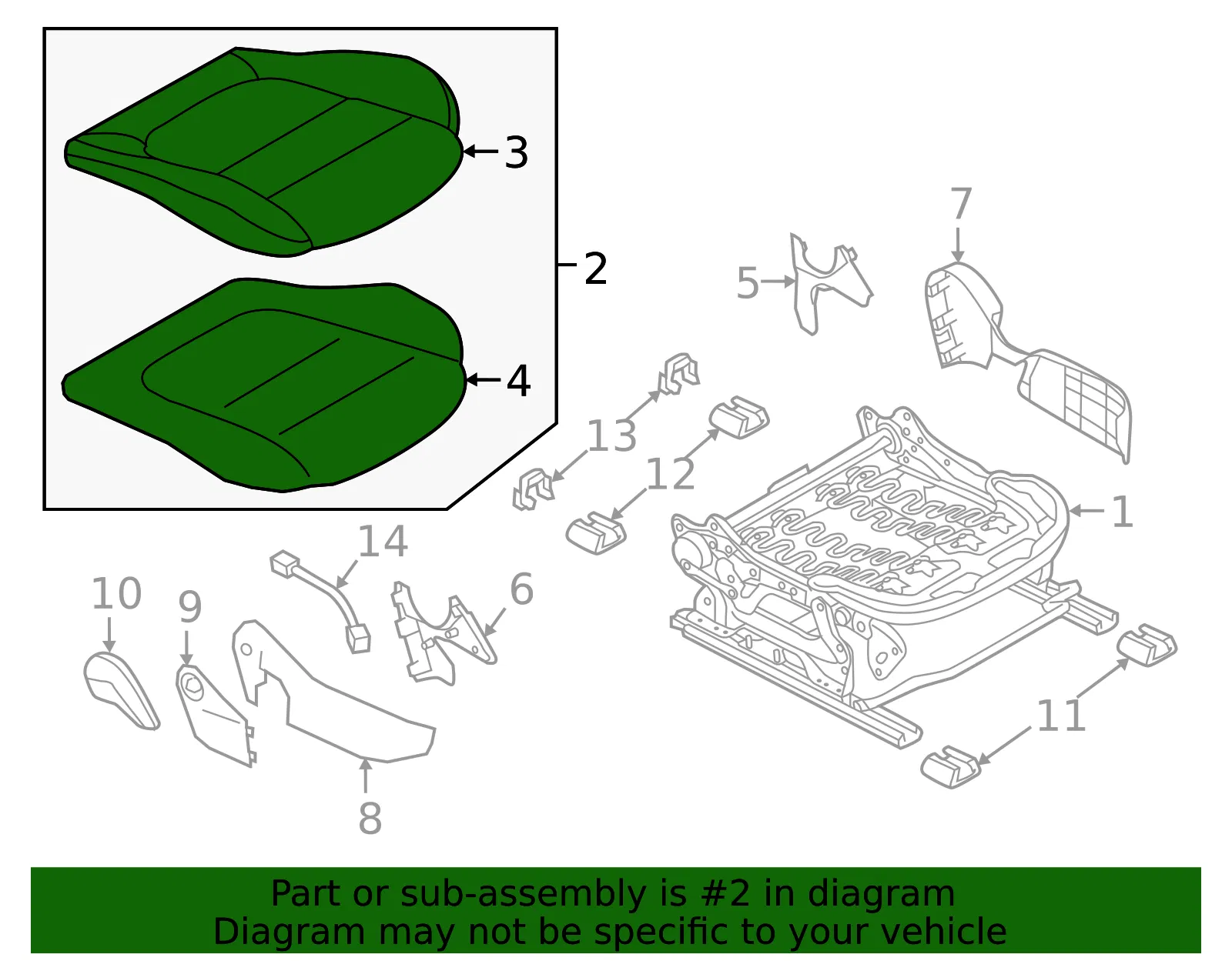 Seat Cushion Foam - Mazda (bept8811039) - view 2