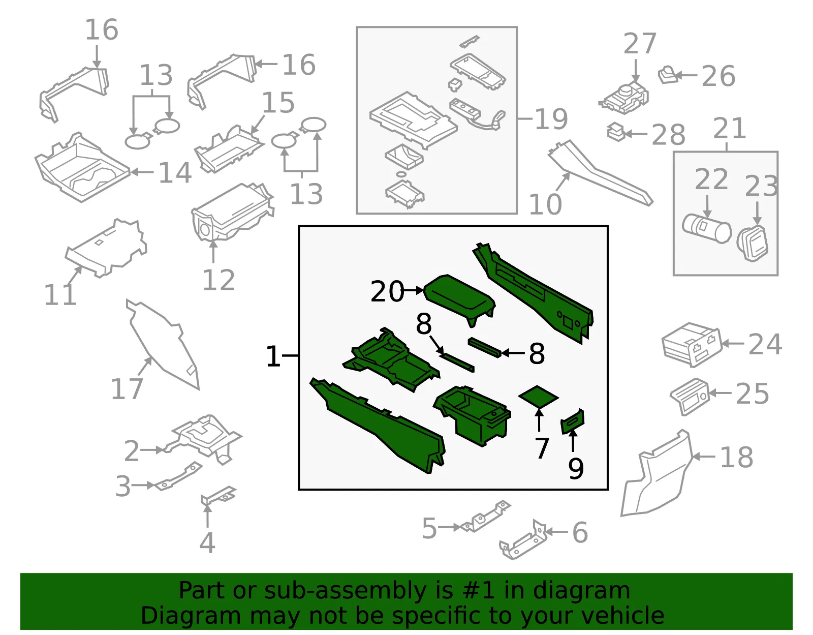 Center Console - Mazda (bgll64420a04) - view 2