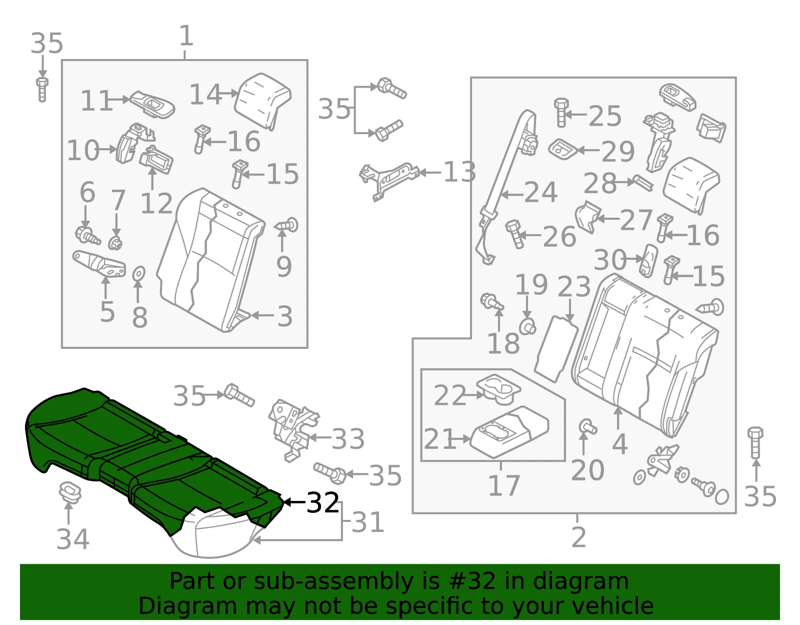Cushion Cover - Mazda (bgv48820102) - view 2