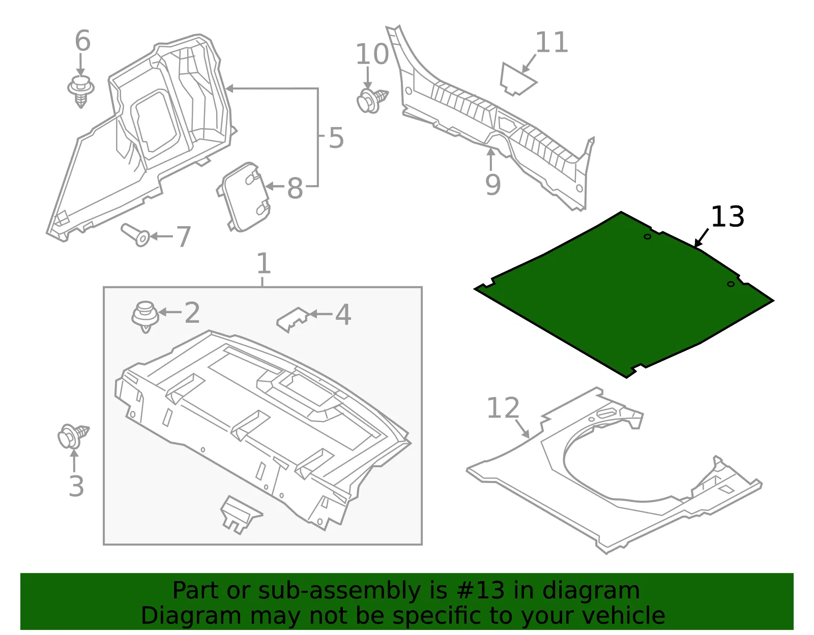 Floor Mat - Mazda (bhn16881xa) - view 2