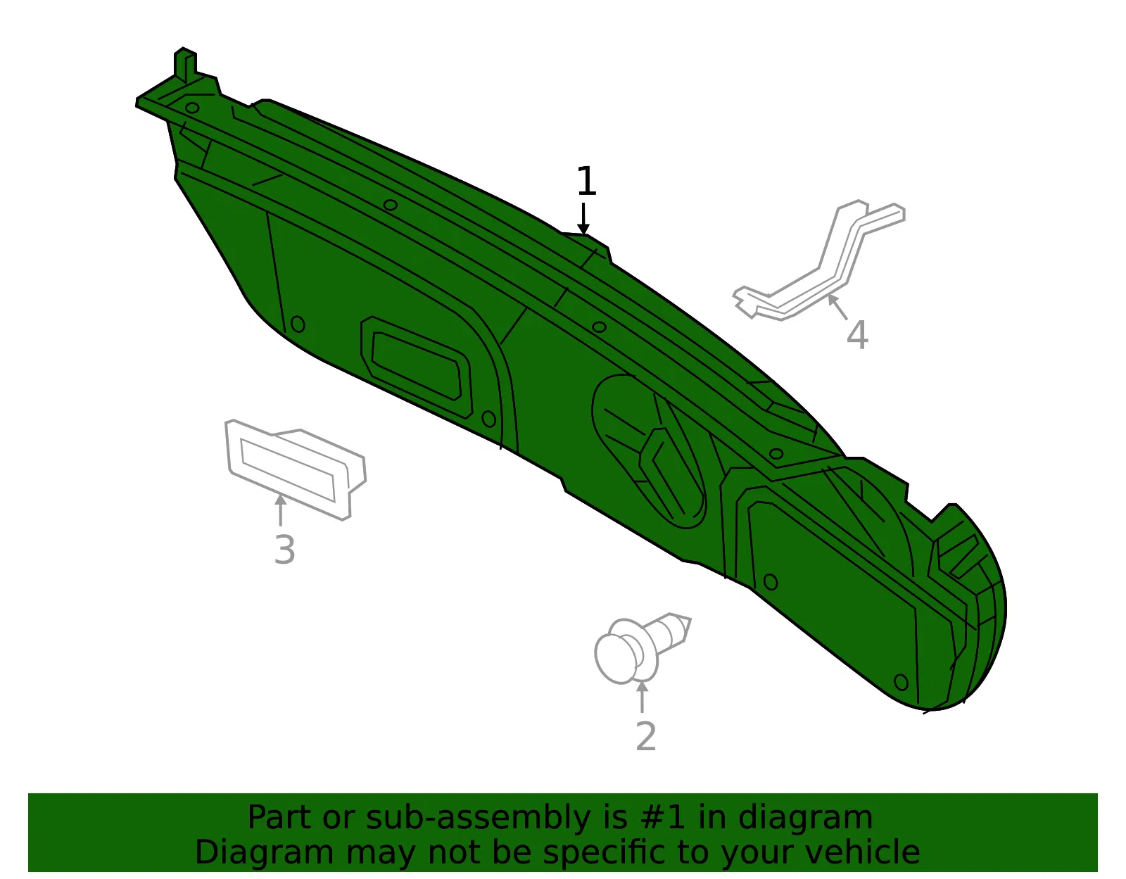 Trunk Lid Trim - Mazda (bhn5688w1) - view 2