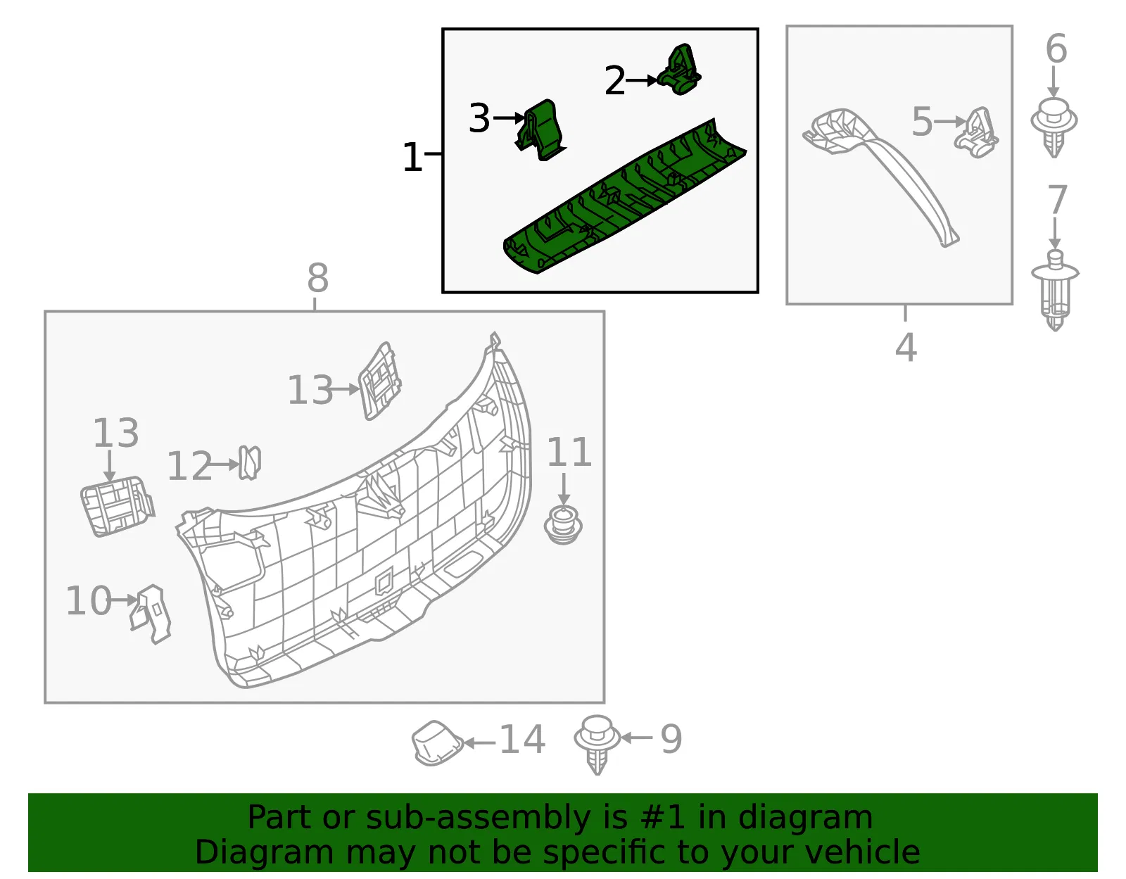 Lift-Gate Trim - Mazda (bhn968930b) - view 2
