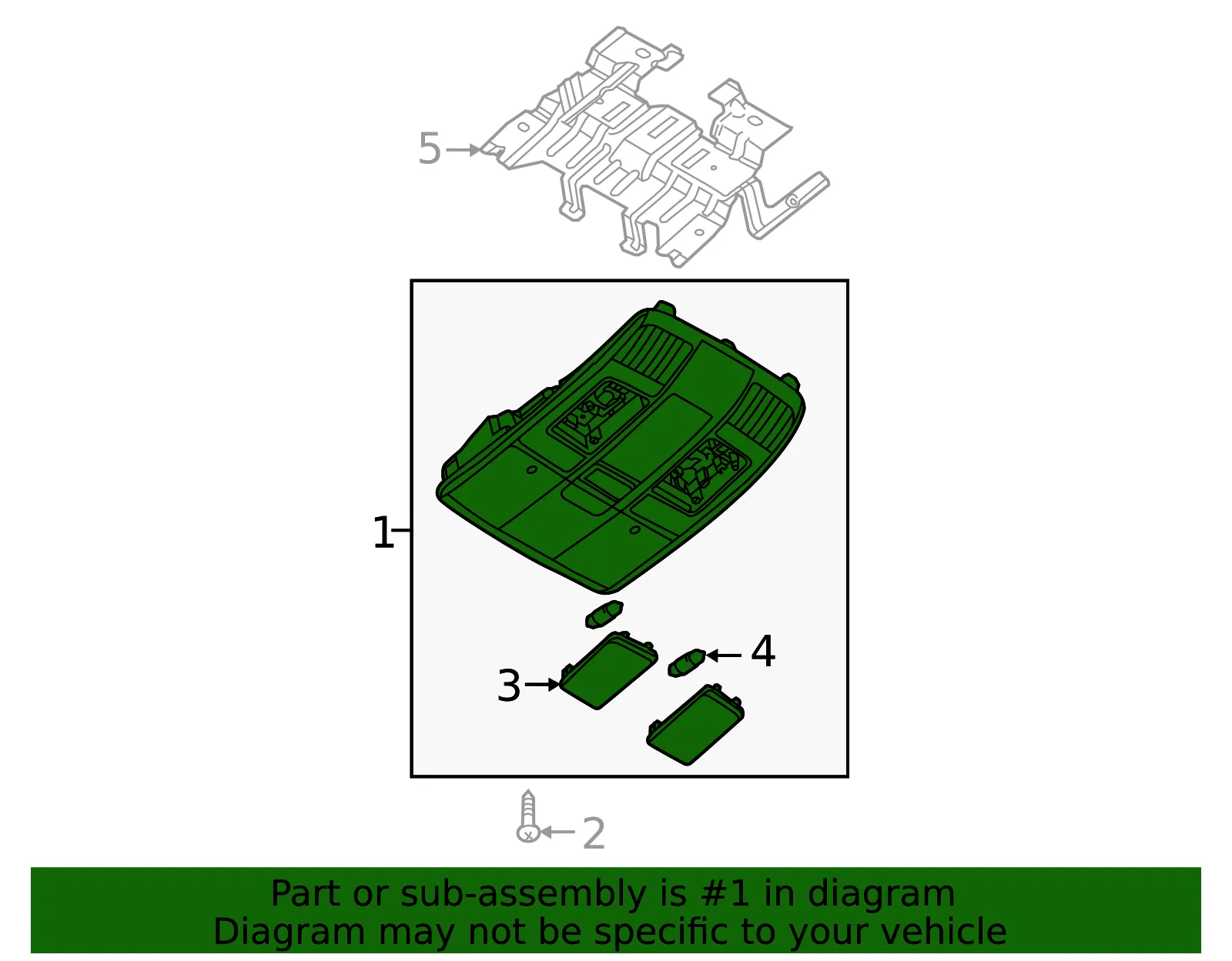 Overhead Console - Mazda (bhn969970c75) - view 2