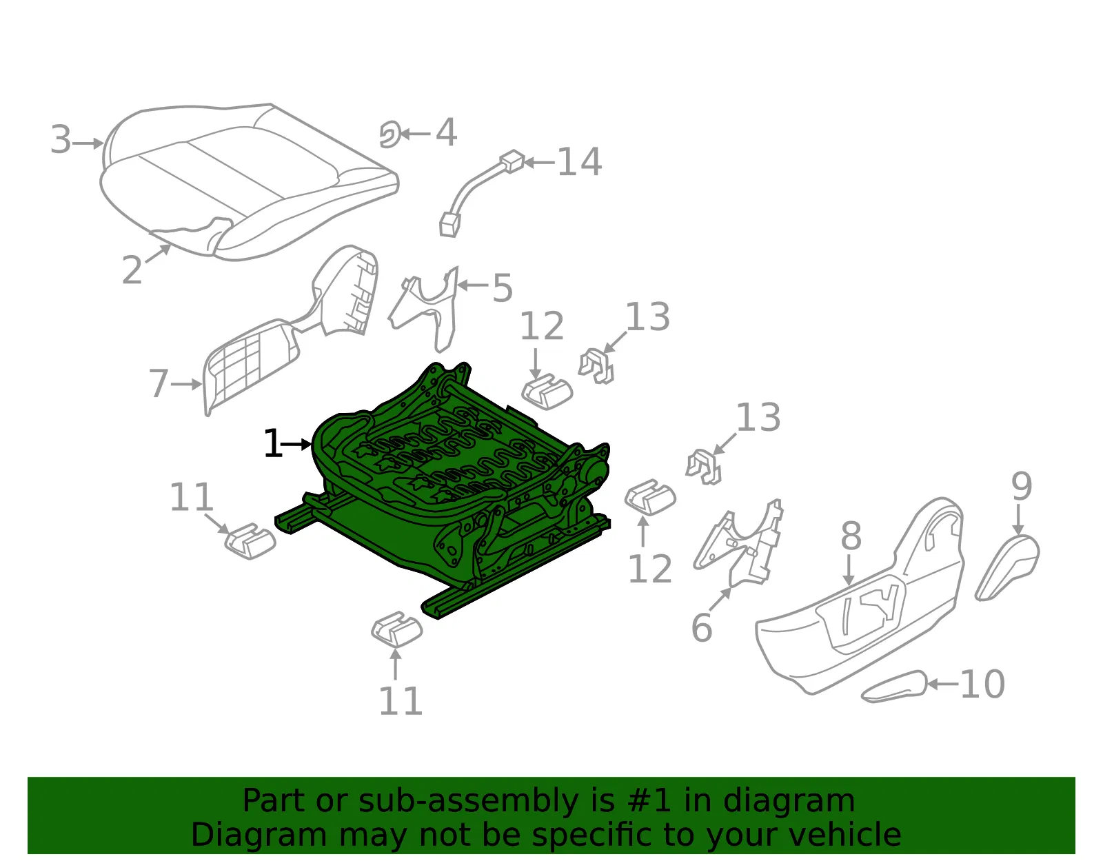 Seat Track - Mazda (bhn988h50a) - view 2