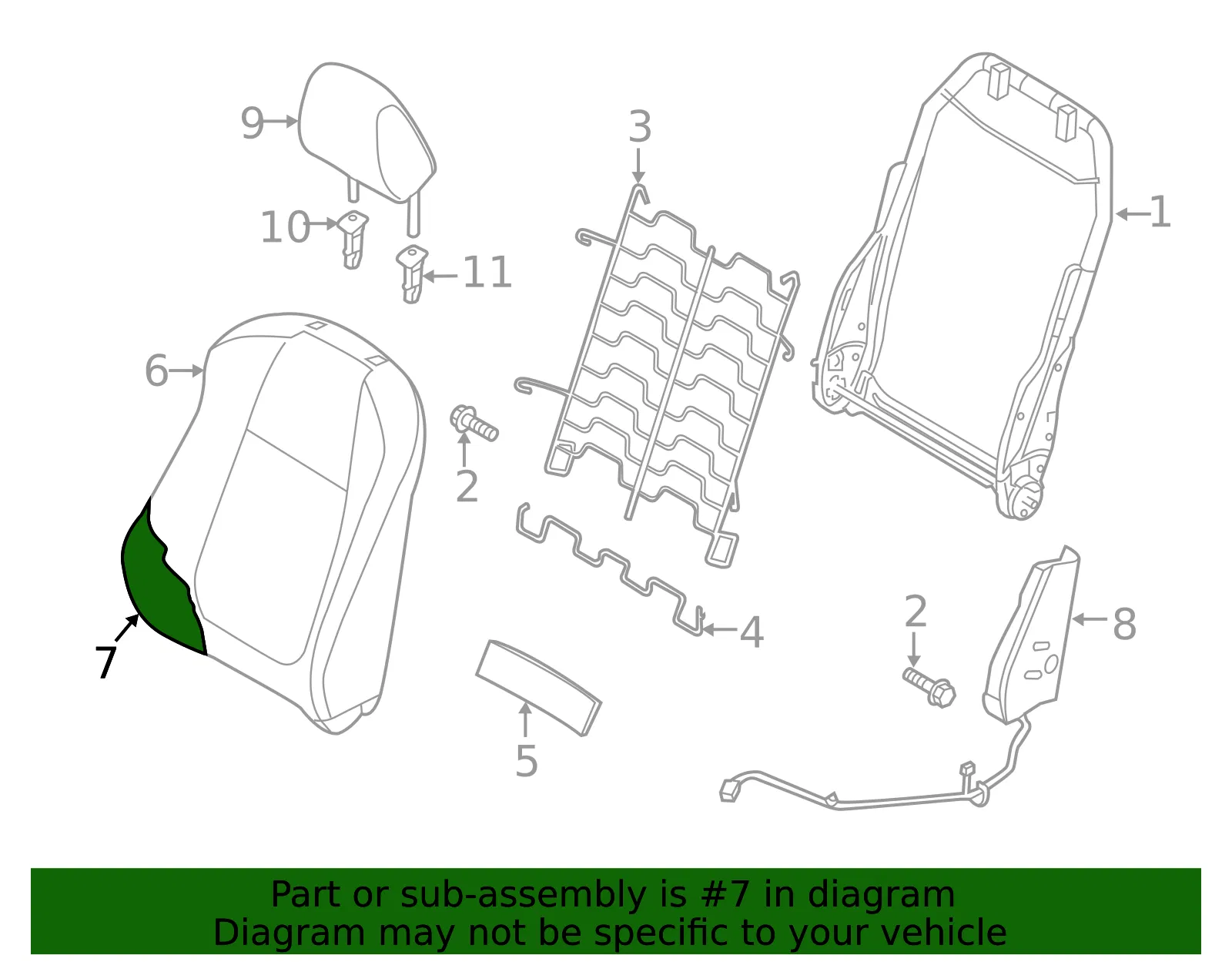 Seat Back Cushion - Mazda (bhp388182) - view 2