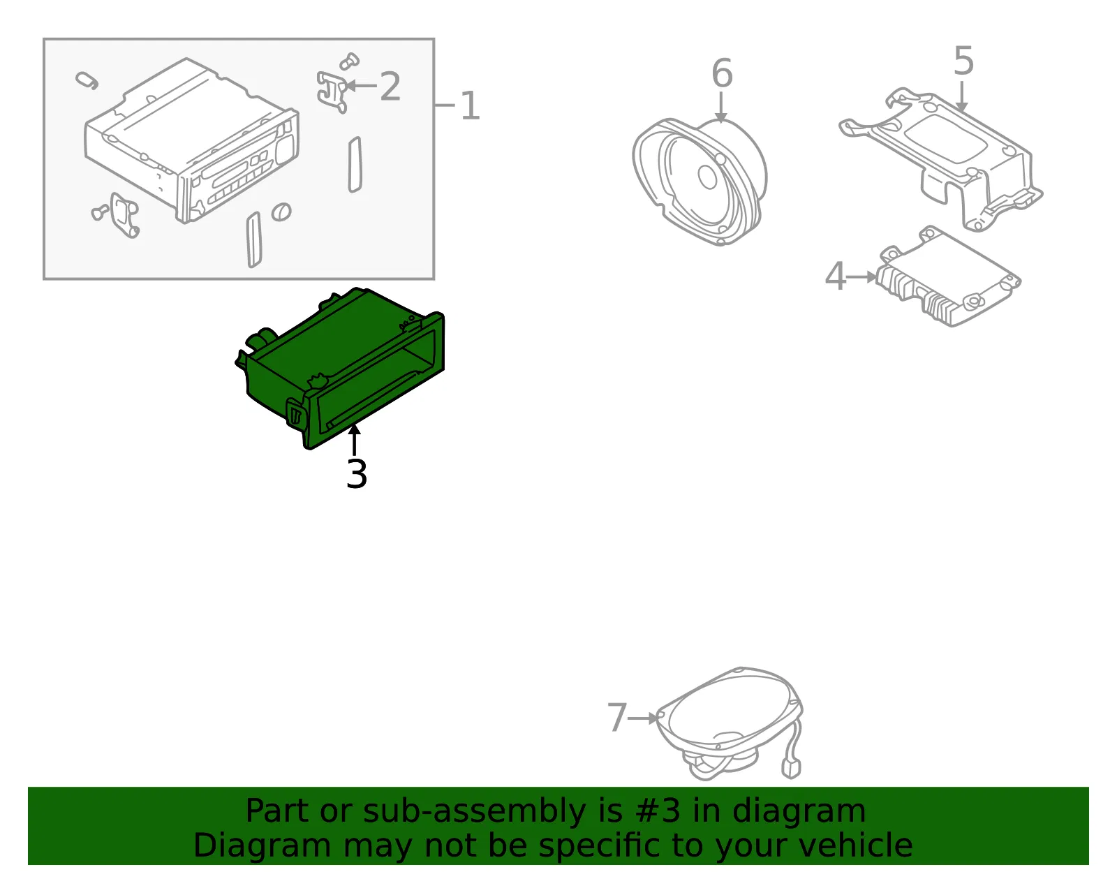 Instrument Panel Pocket - Mazda (bj0e669m0) - view 2