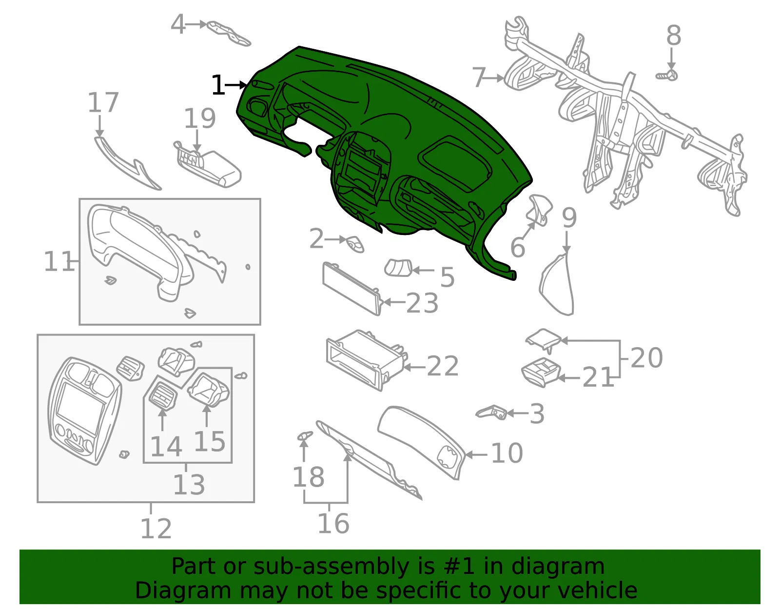 Instrument Panel - Mazda (bj0j60401c82) - view 2