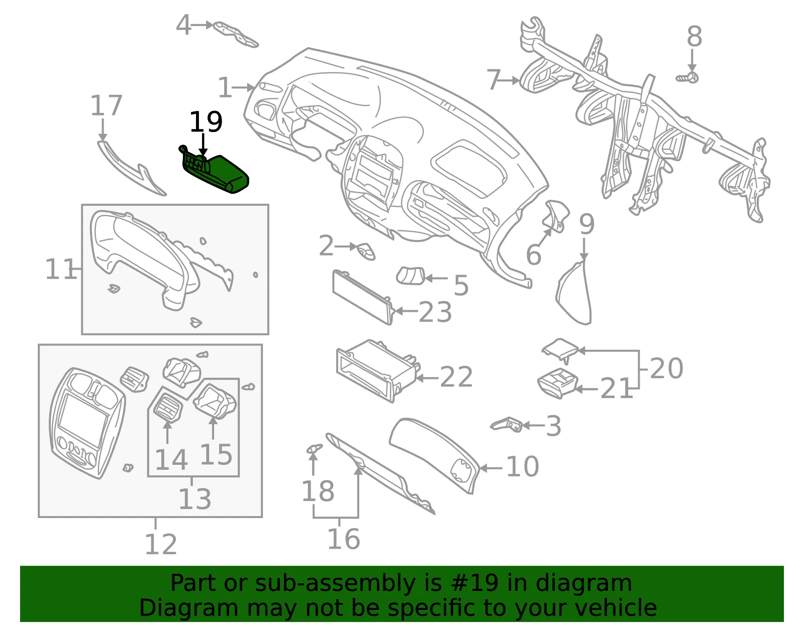 Instrument Panel Cover - Mazda (bj0j64181) - view 2
