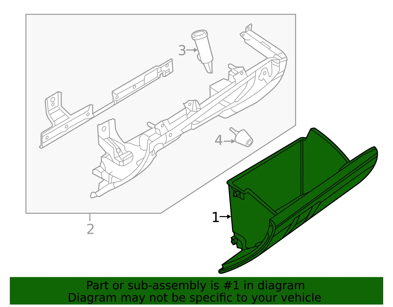 Glove Box Assembly - Mazda (bjs764030a02) - view 2