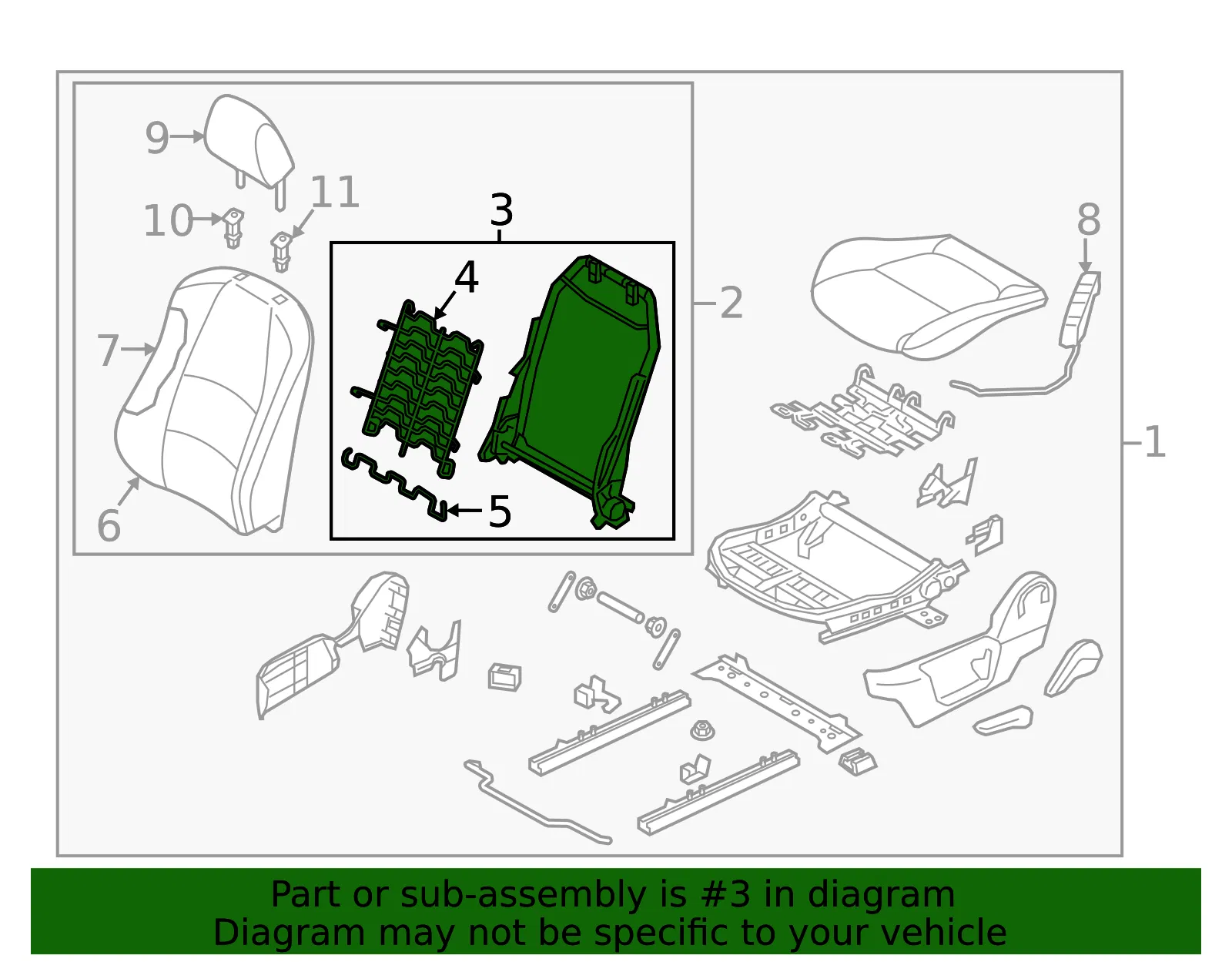 Seat Back Frame - Mazda (bjs788680) - view 2