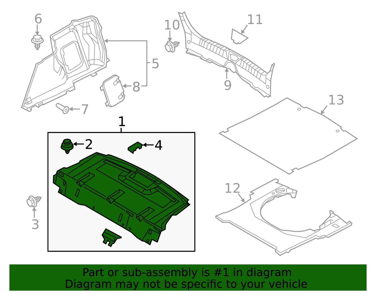 Package Tray Trim - Mazda (bjs8683a0d02) - view 2