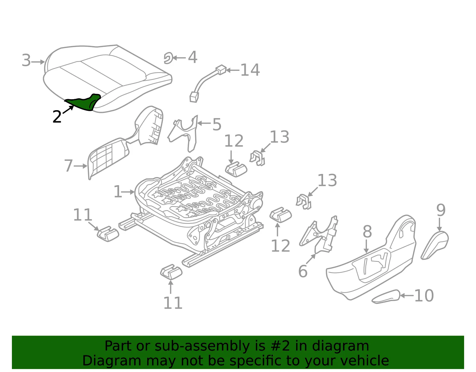 Seat Cushion Foam - Mazda (bjs888162) - view 2