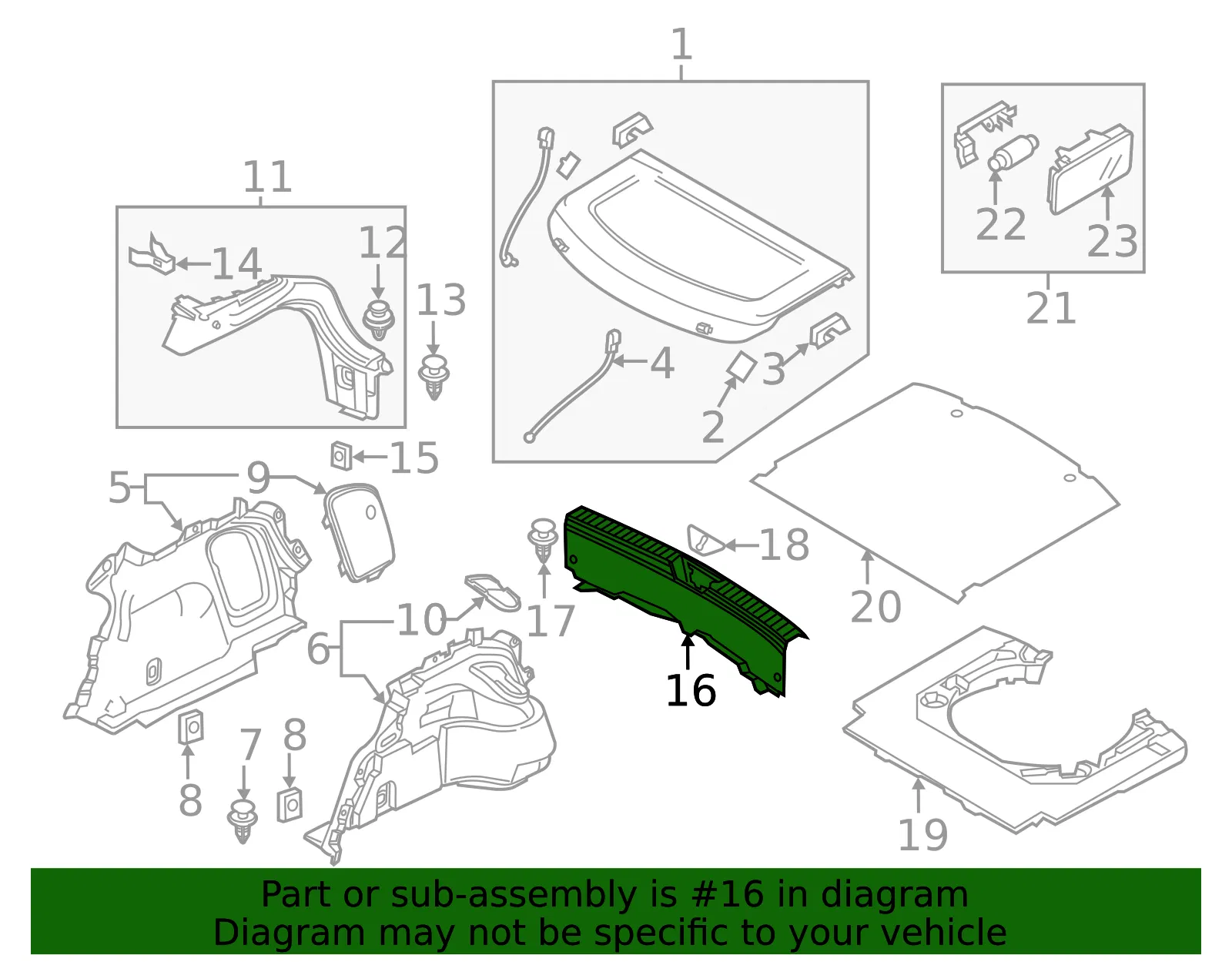 Trunk Trim Scuff Plate - Mazda (bjt66889x) - view 2