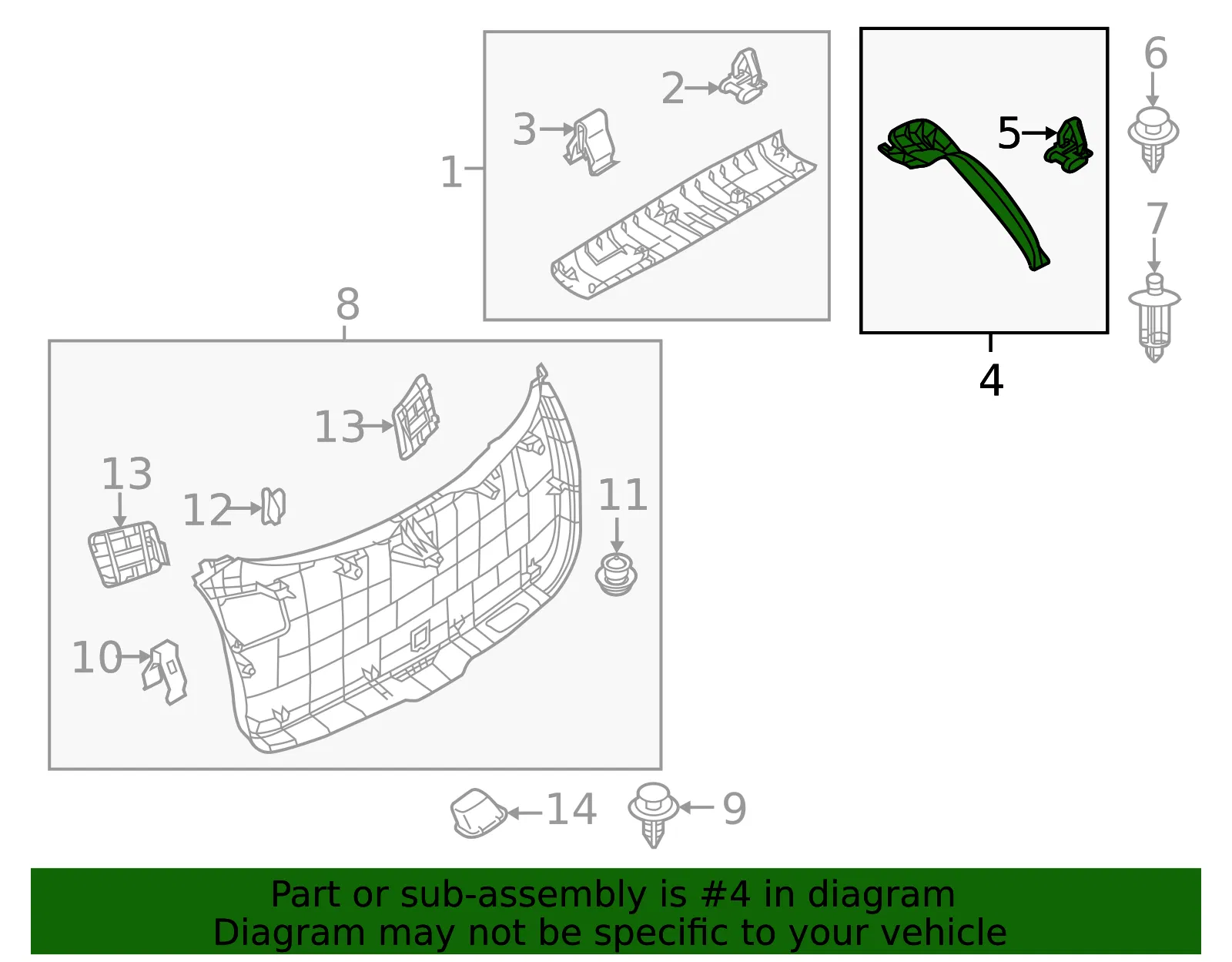 Side Gate Trim - Mazda (bjt668950a) - view 2