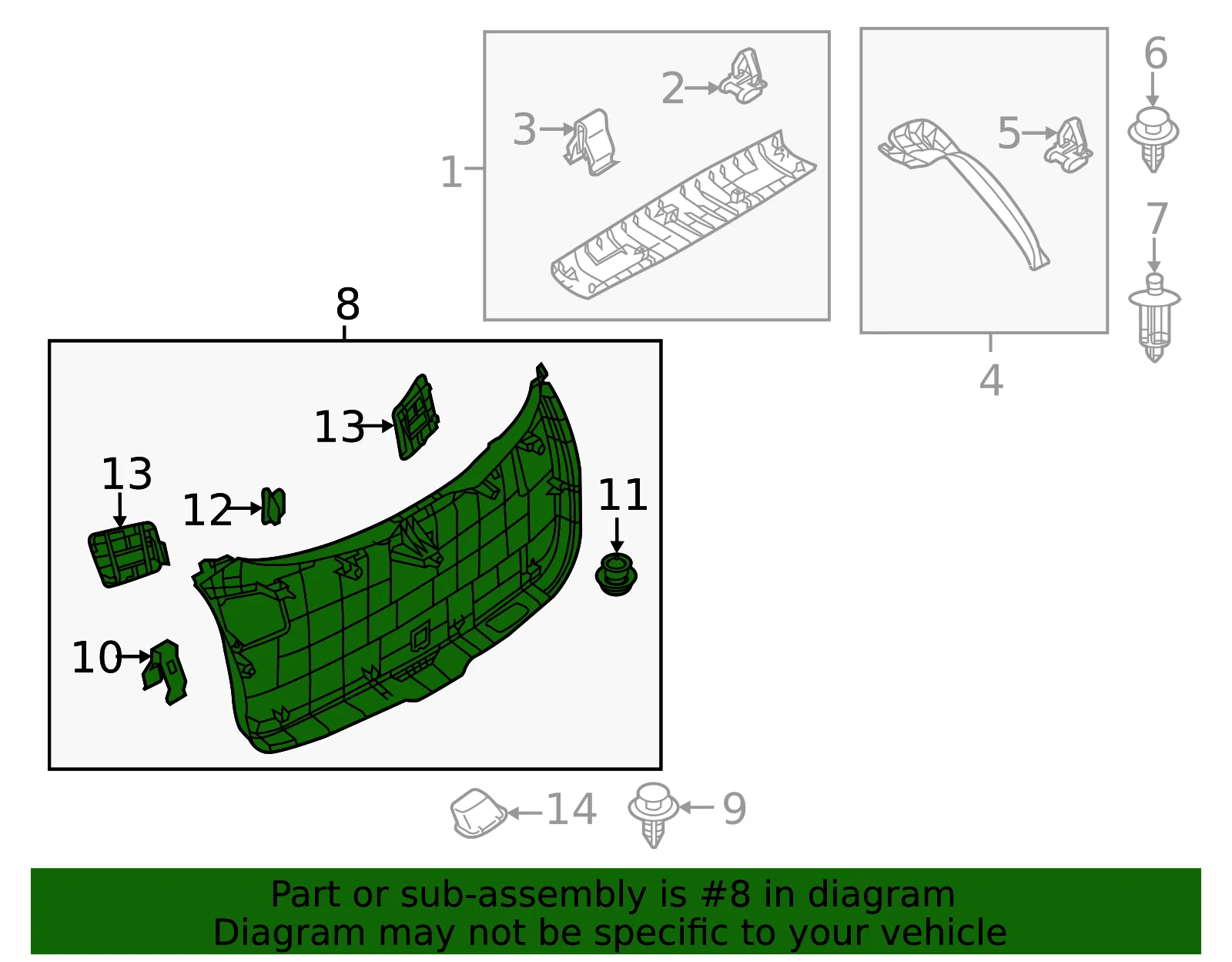 Lift-Gate Trim - Mazda (bjt668960a) - view 2