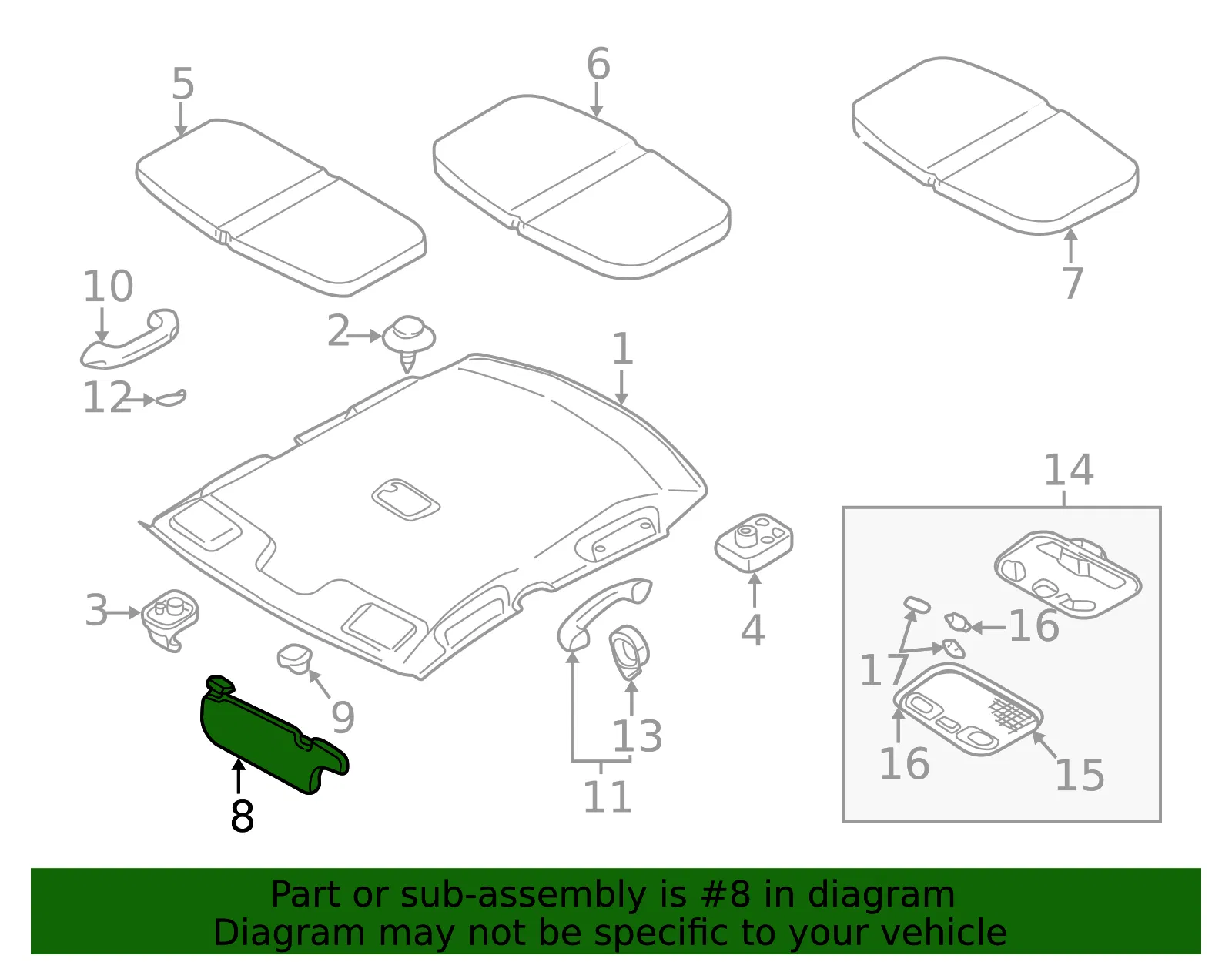 Sun Visor - Mazda (bl8d69320b03) - view 2