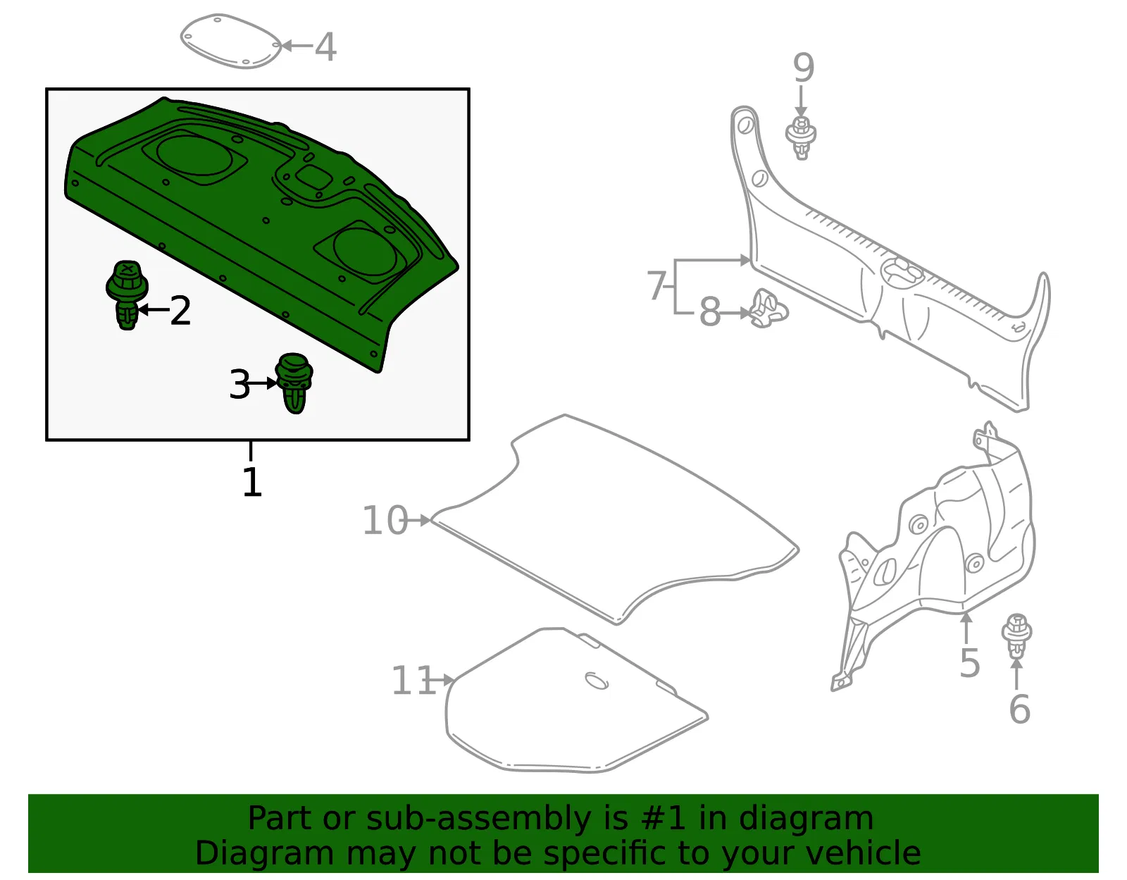 Package Tray Trim - Mazda (bl8e683a0a65) - view 2