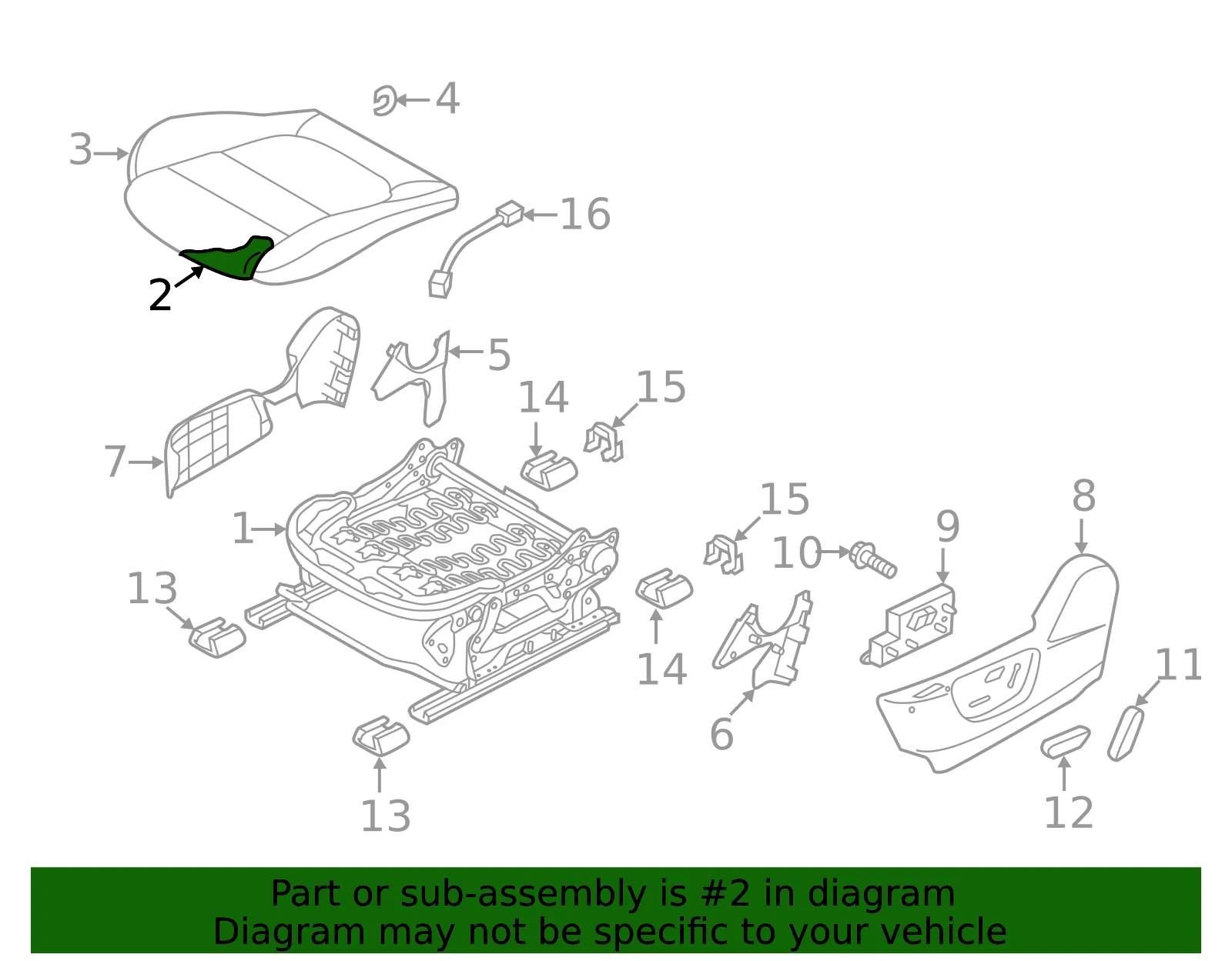 Seat Cushion Foam - Mazda (blw288162) - view 2